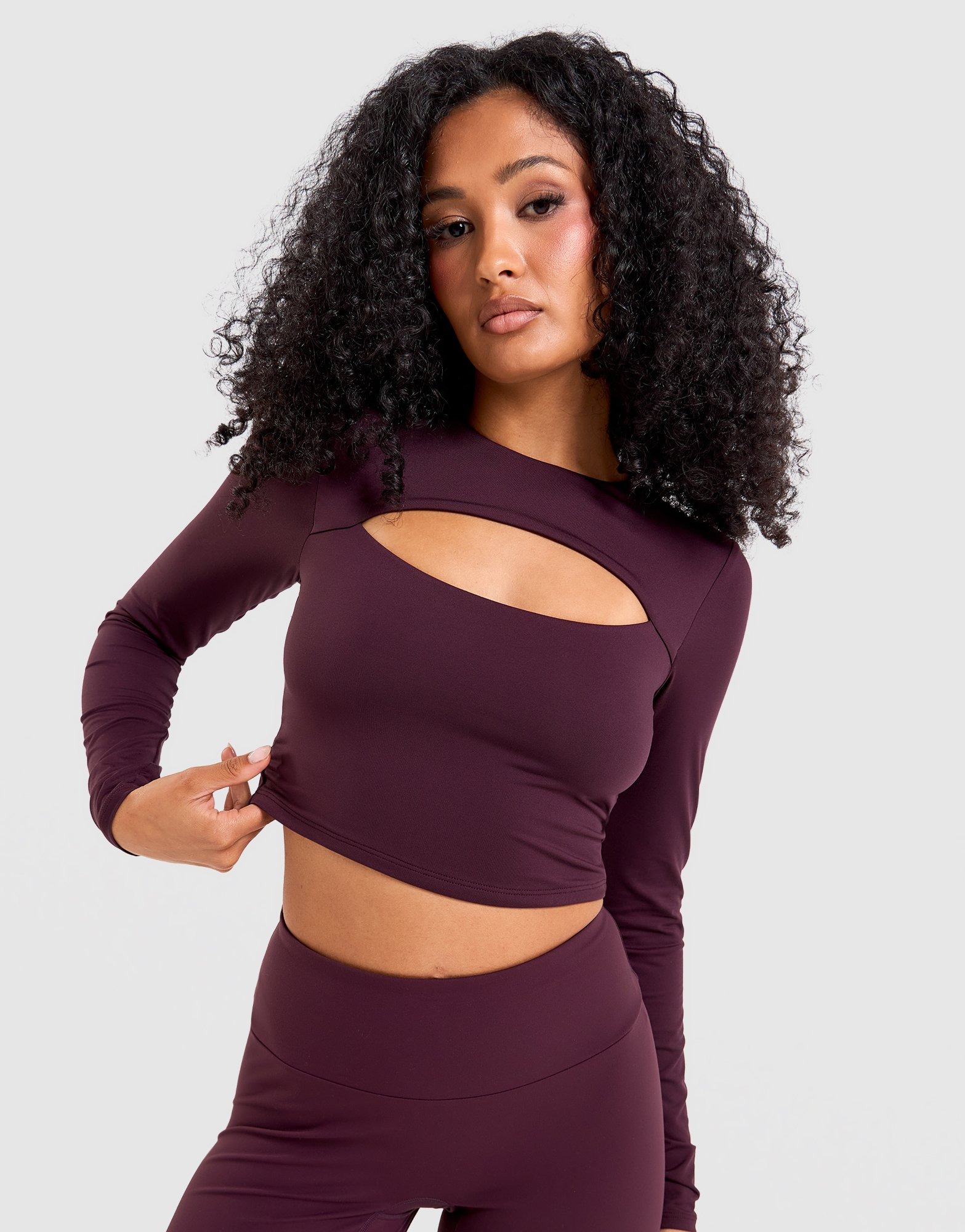 Red FABLETICS Airlite Cutout Long Sleeve Top - JD Sports NZ