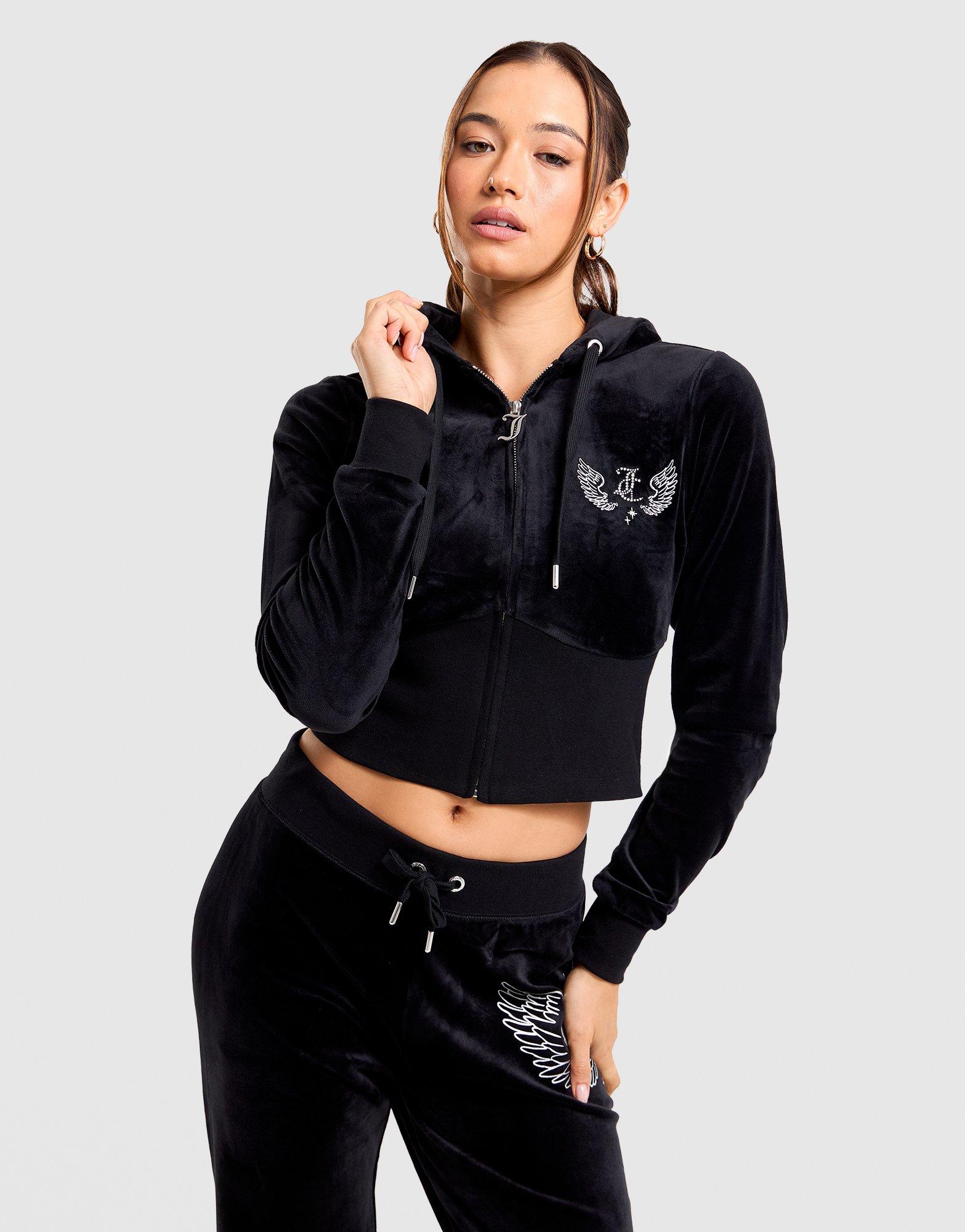 JUICY COUTURE Angel Corset Full-Zip Velour Hoodie