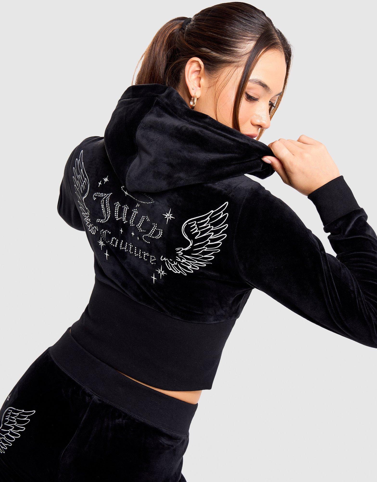 JUICY COUTURE Angel Corset Full-Zip Velour Hoodie