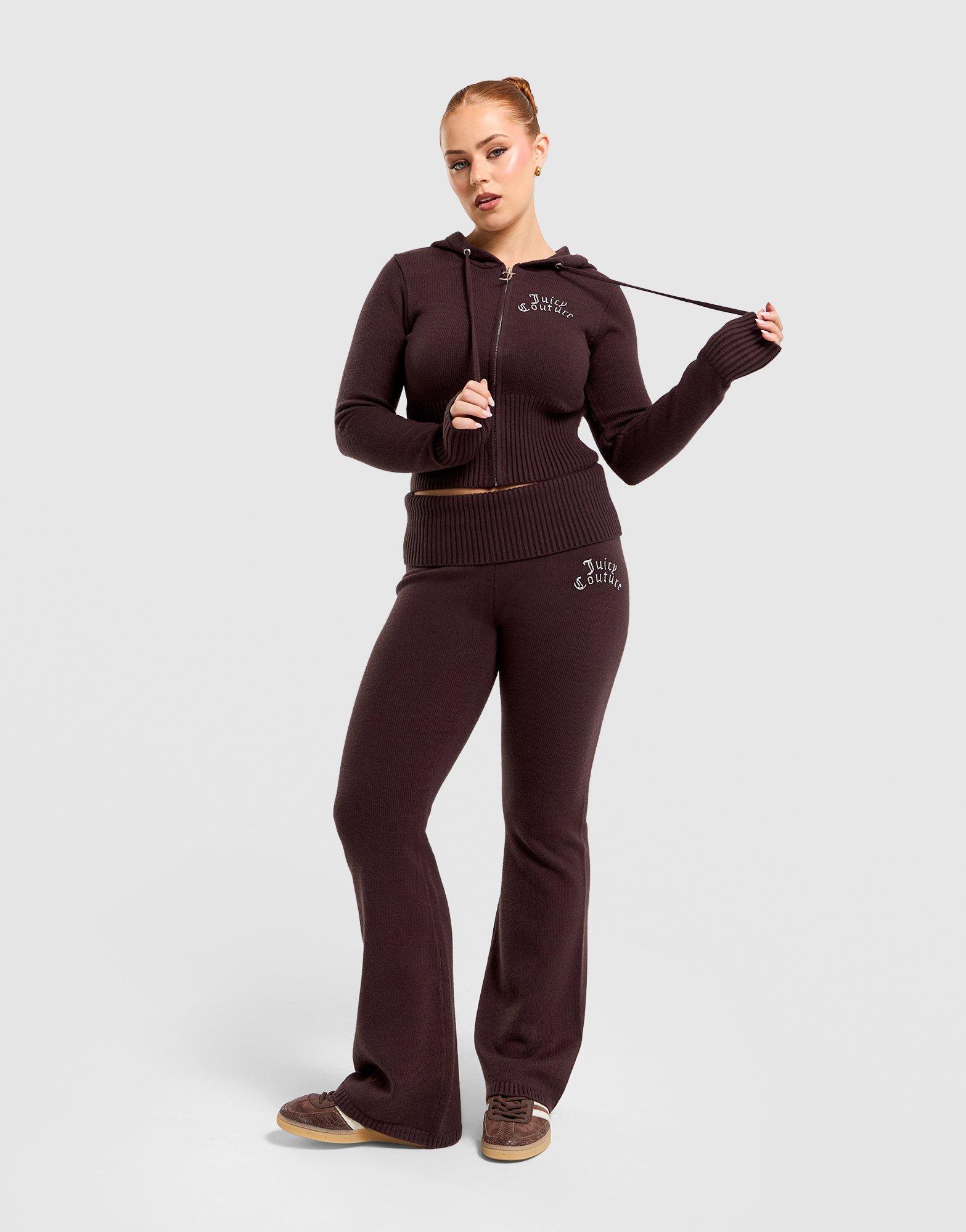 JUICY COUTURE Corset Knit Full-Zip Hoodie