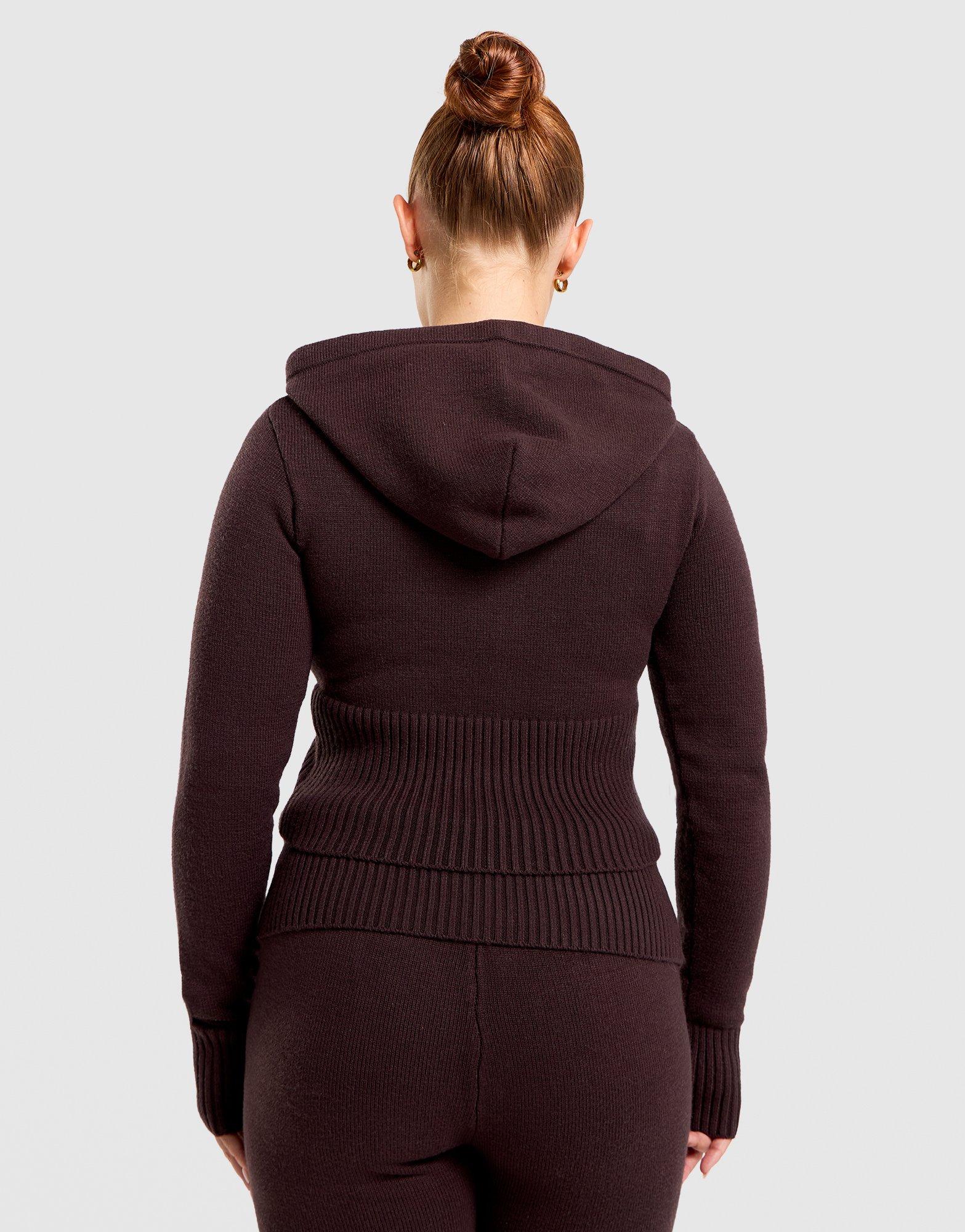 JUICY COUTURE Corset Knit Full-Zip Hoodie