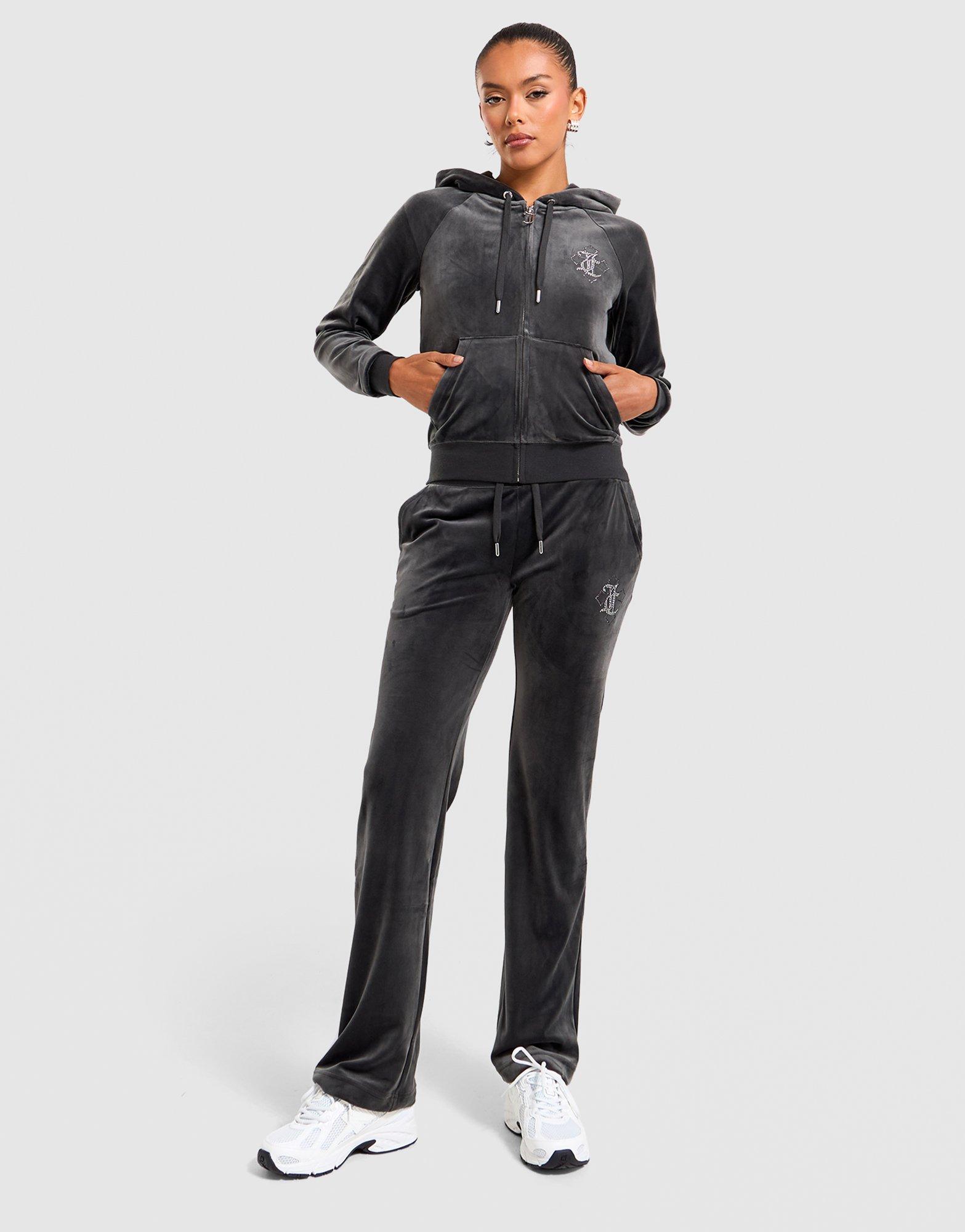 JUICY COUTURE Madi Cross Velour Hoodie