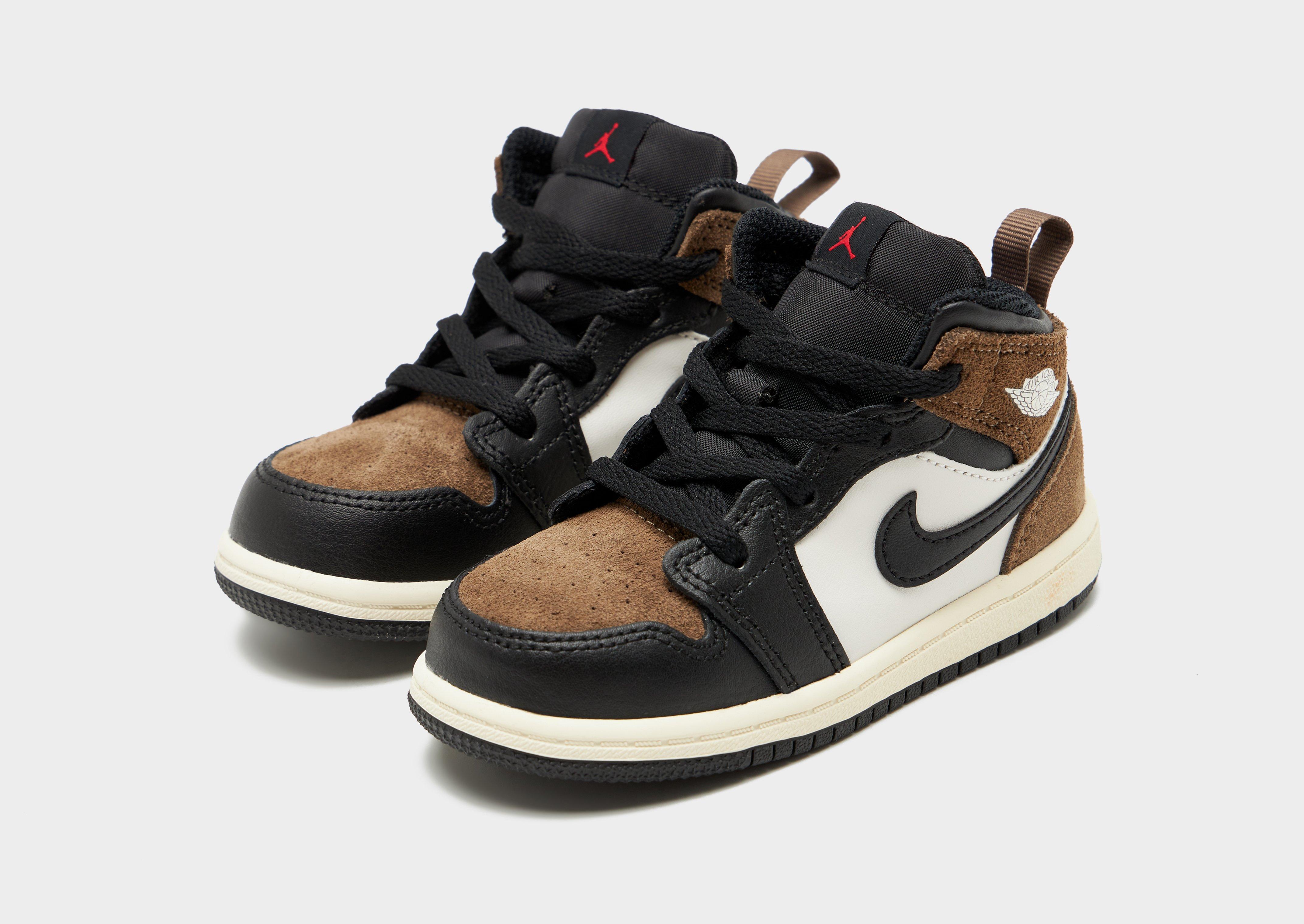 Jordan Aj 1 Mid Bt Blk/brn/crm