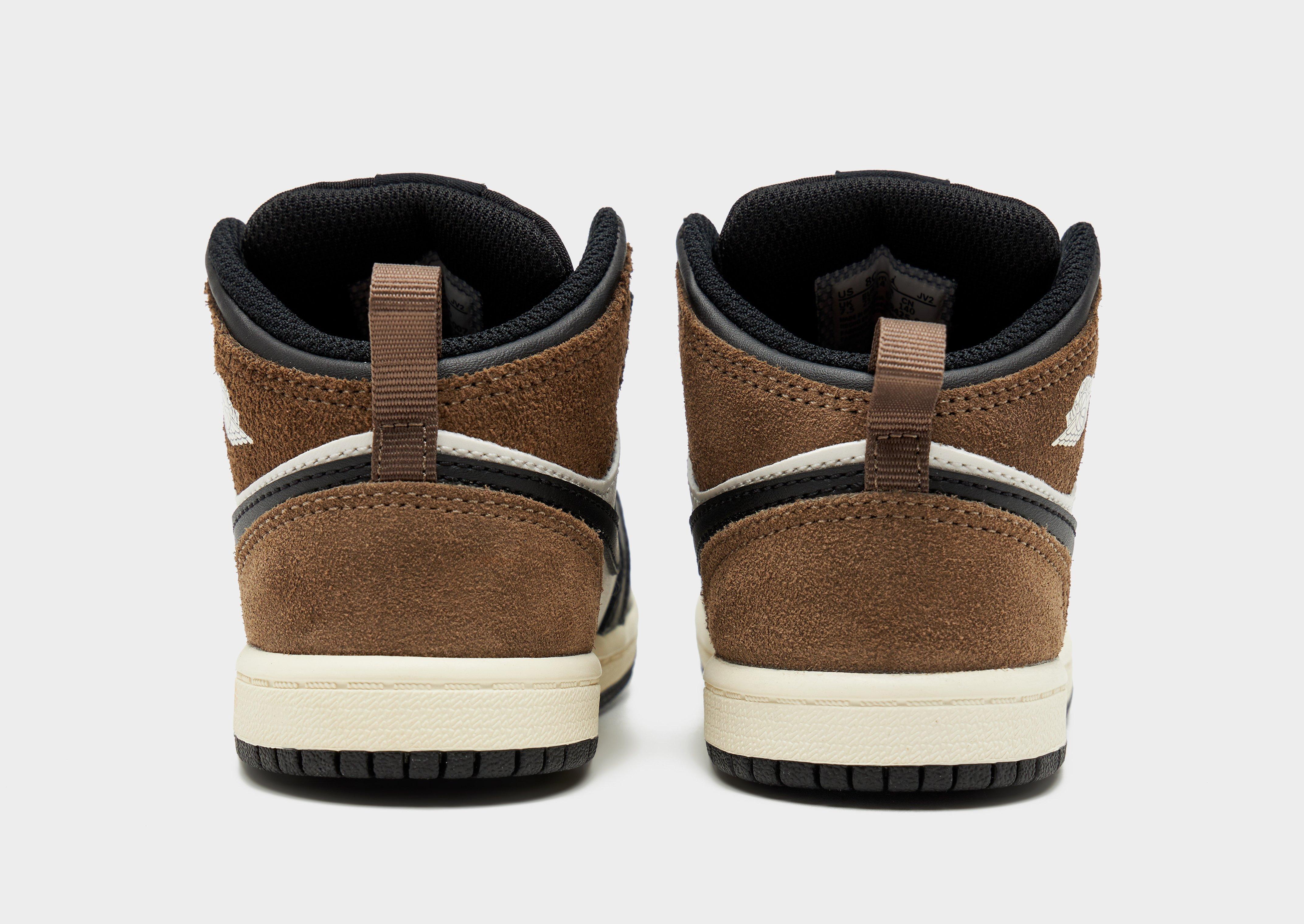 Jordan Aj 1 Mid Bt Blk/brn/crm