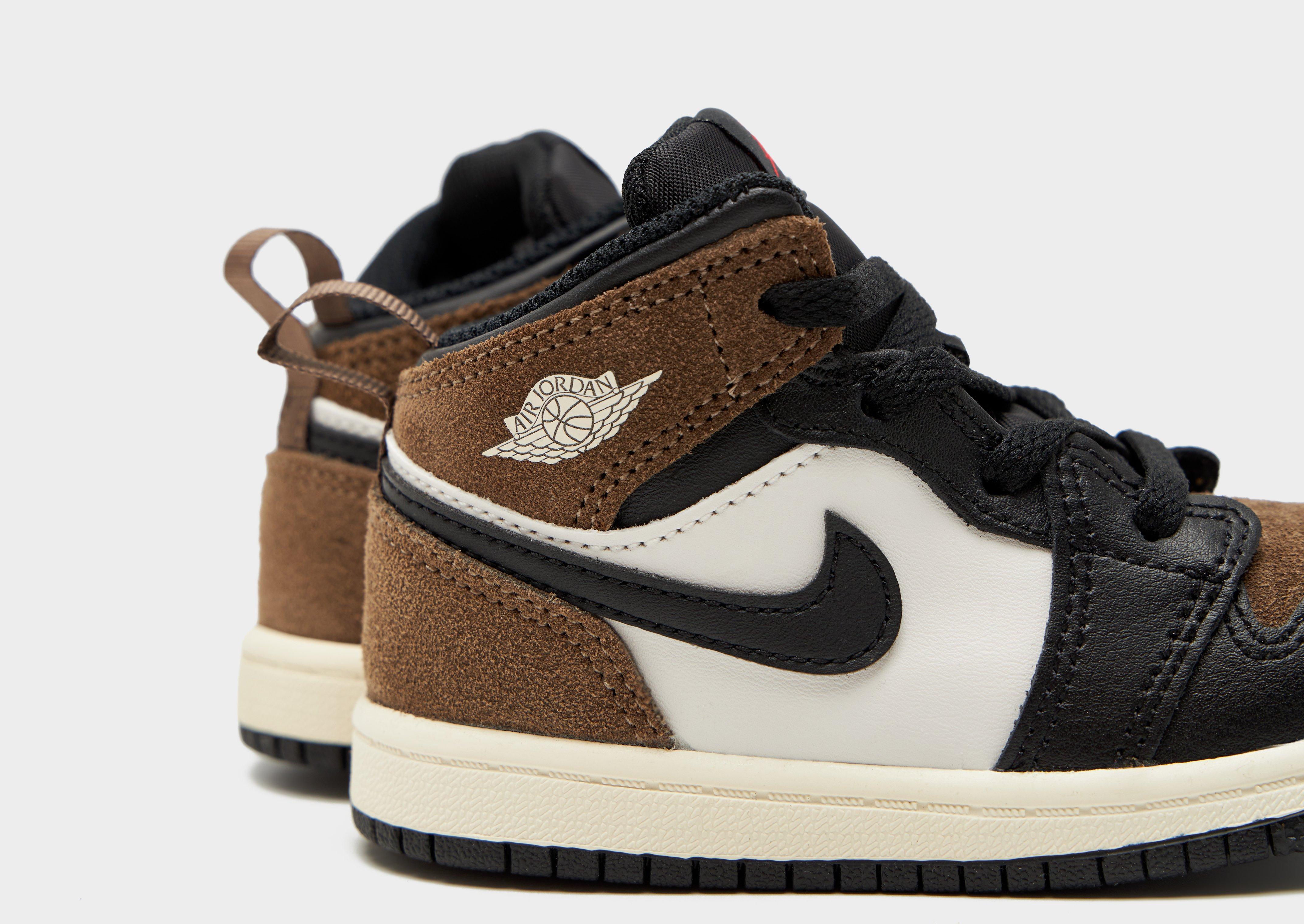 Jordan Aj 1 Mid Bt Blk/brn/crm
