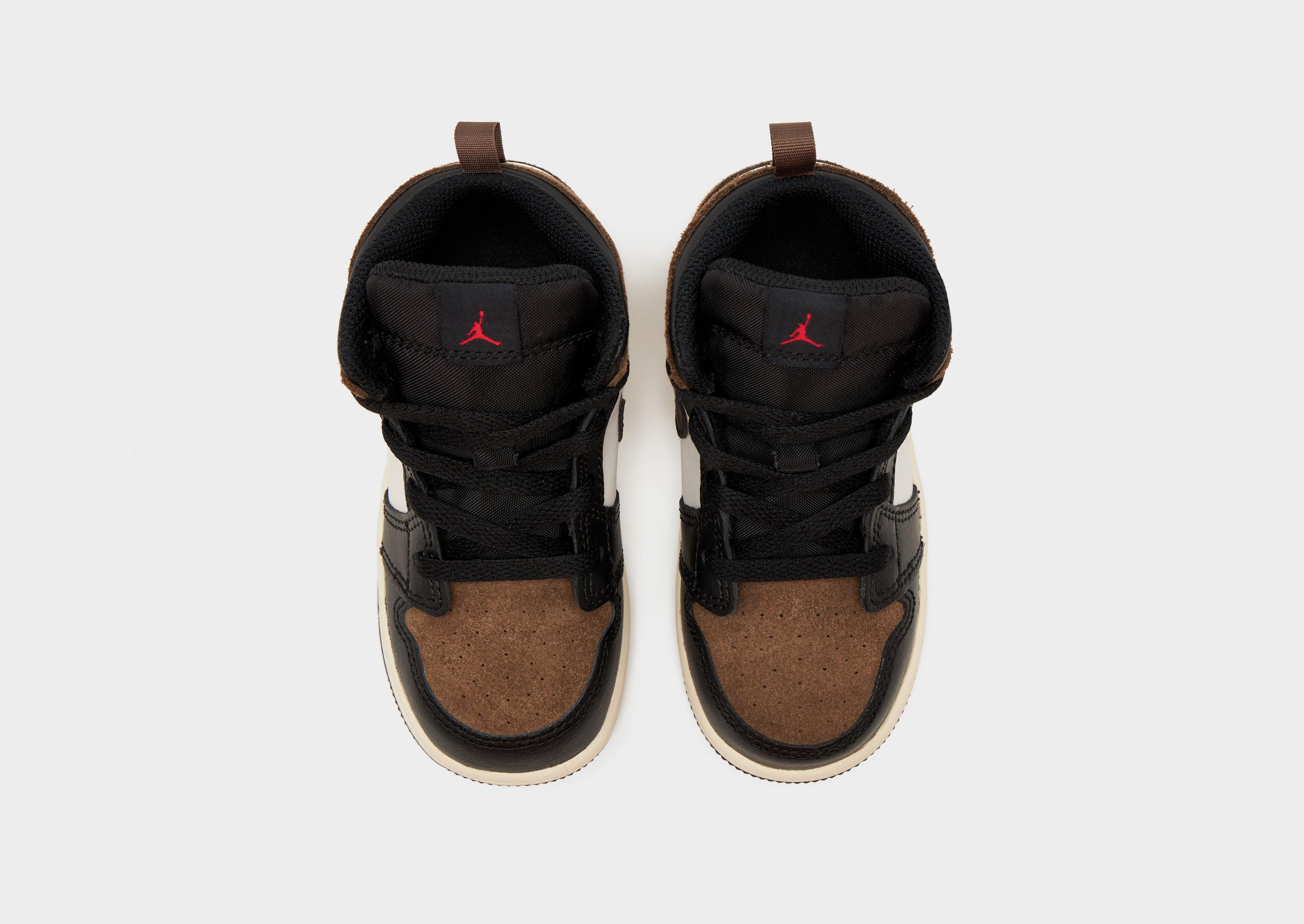 Jordan Aj 1 Mid Bt Blk/brn/crm