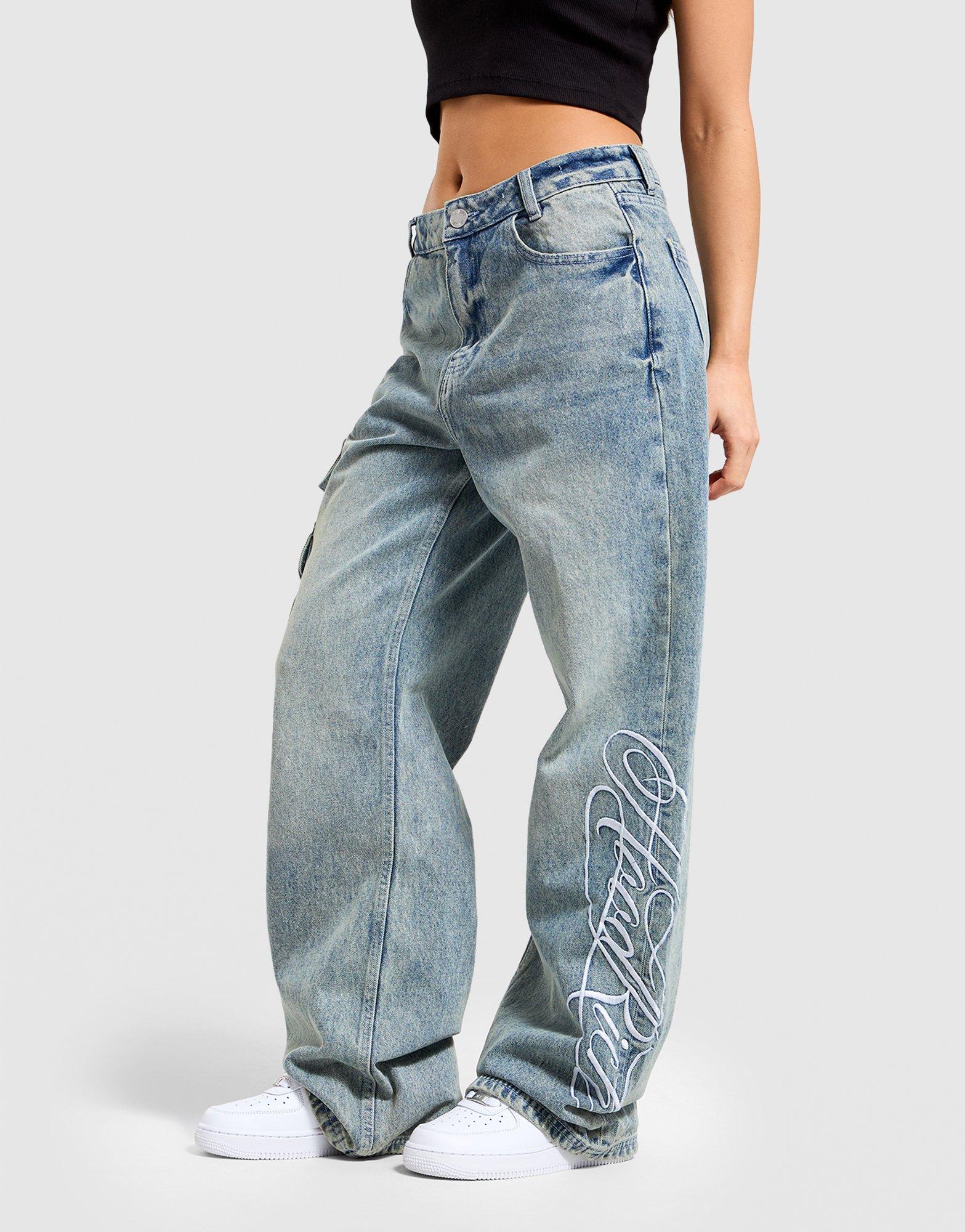 Blue Hoodrich Cargo Denim Pants - JD Sports Australia