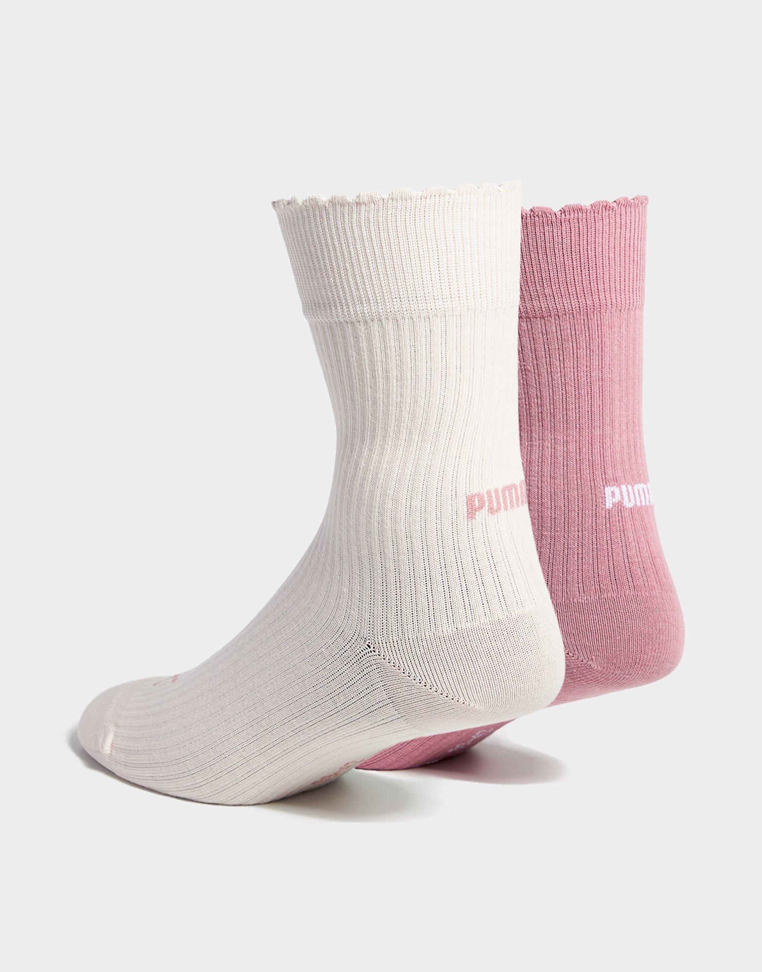 PUMA Frilly Crew Mid Socks (2 Pack)