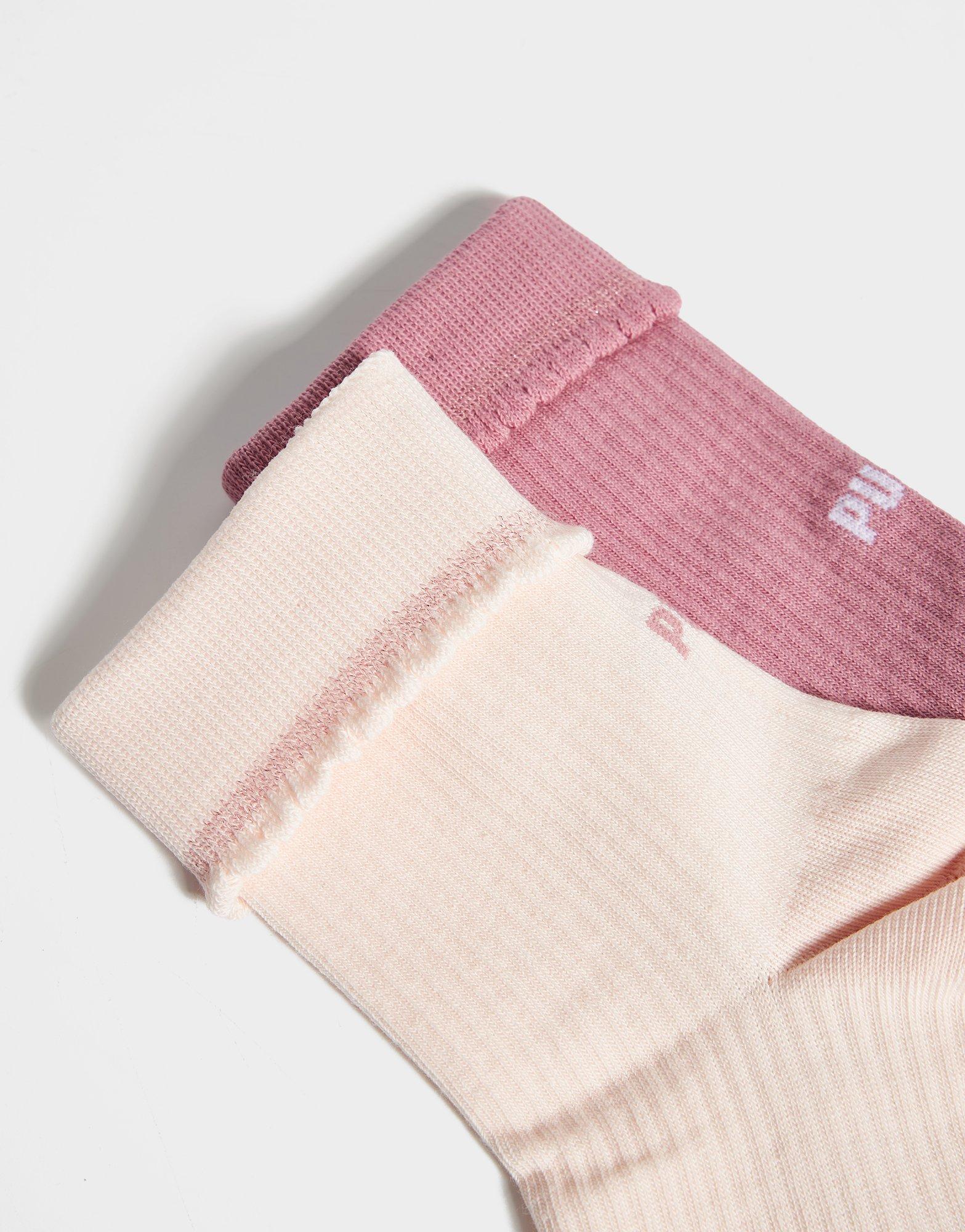 PUMA Frilly Crew Mid Socks (2 Pack)