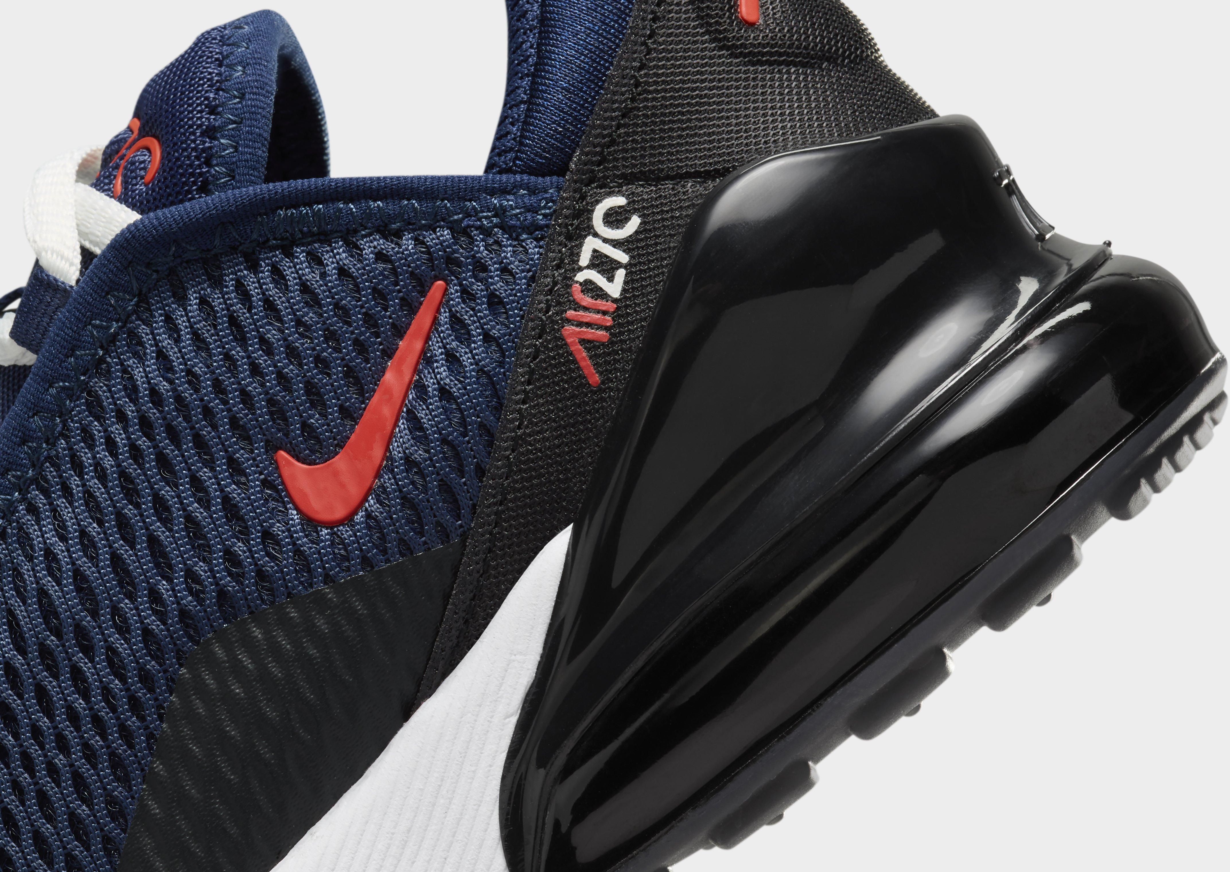 Nike air max 270 navy blue and red best sale