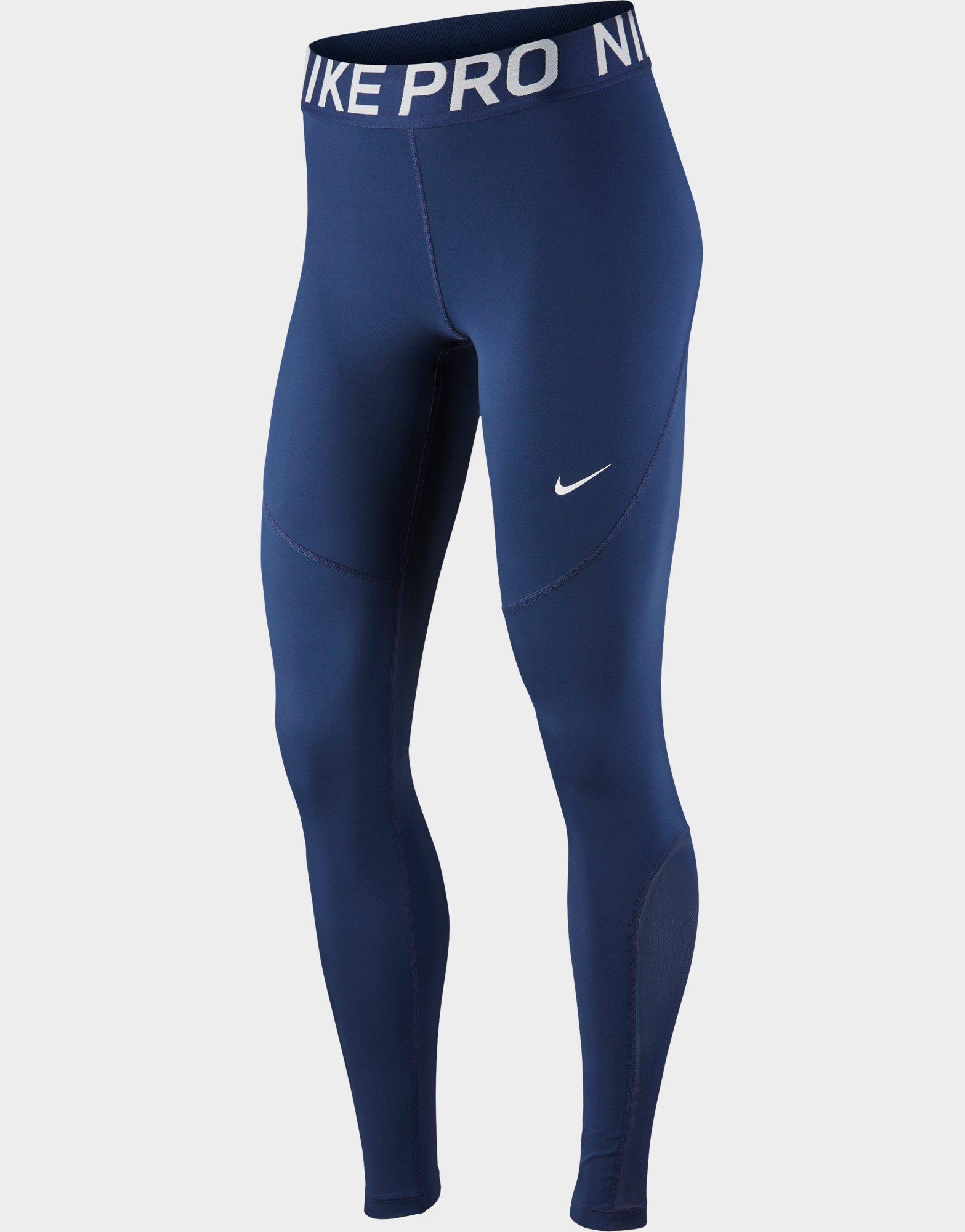 nike pro tights blue