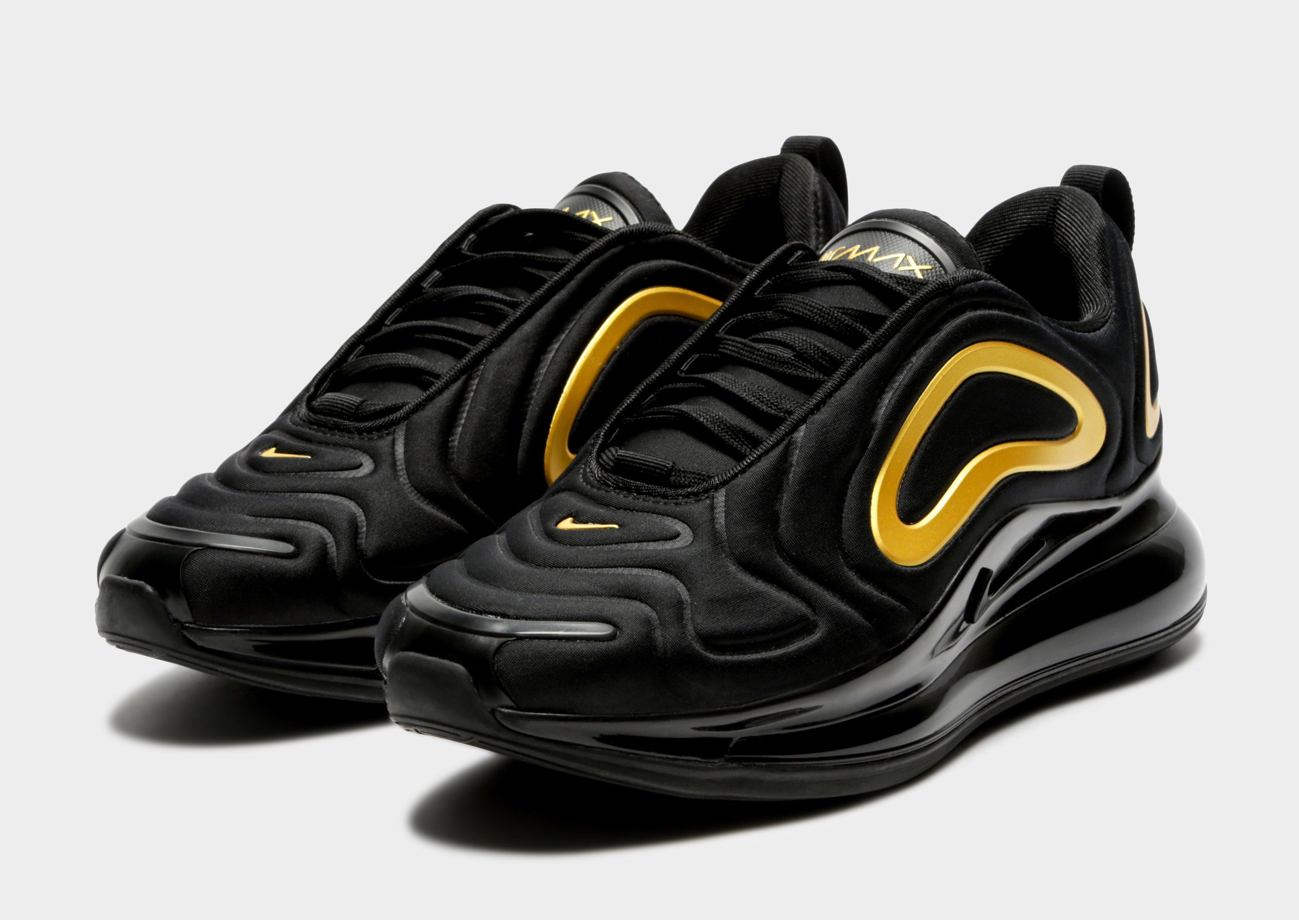 nike air max 720 junior black and gold