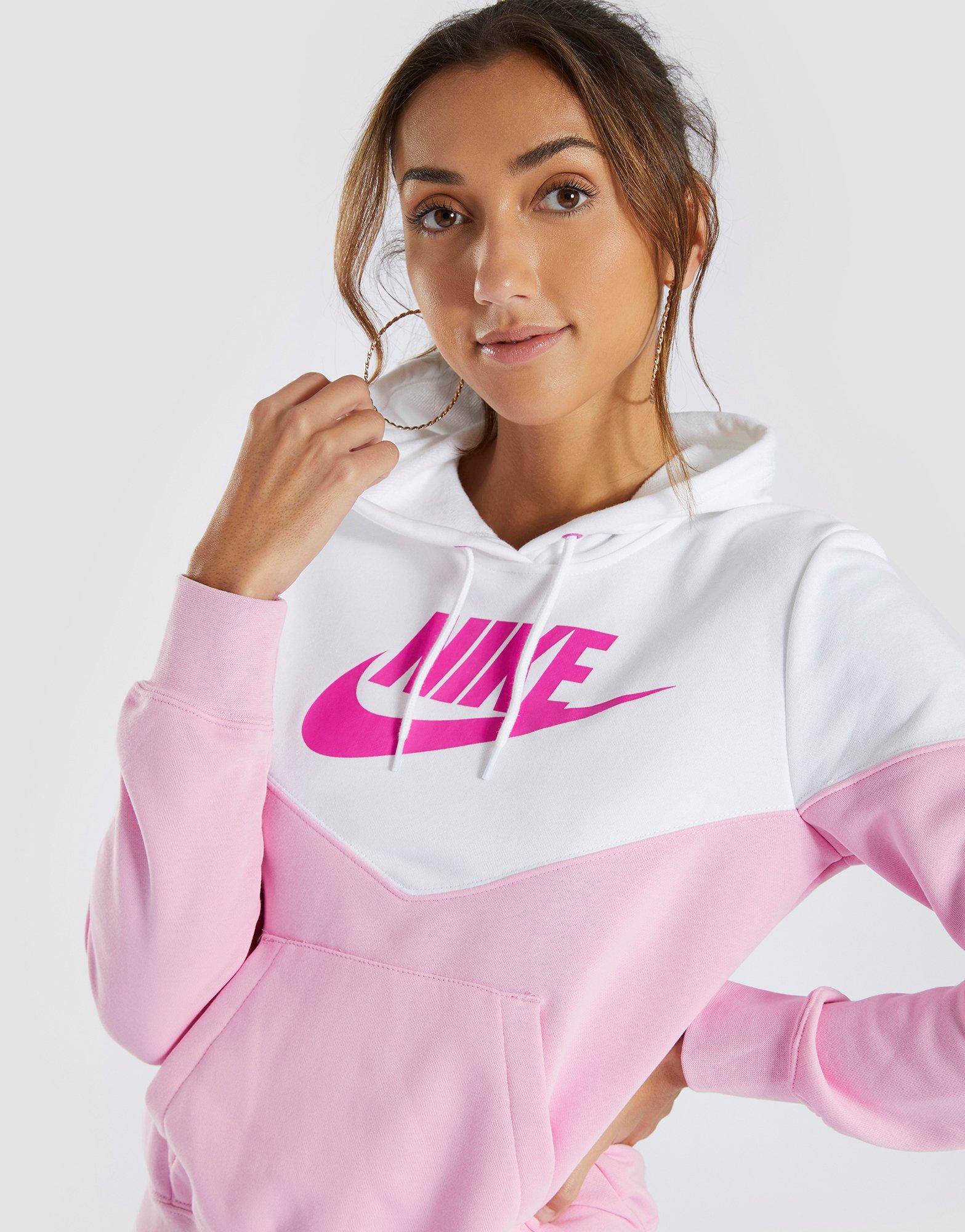 nike heritage colour block overhead hoodie