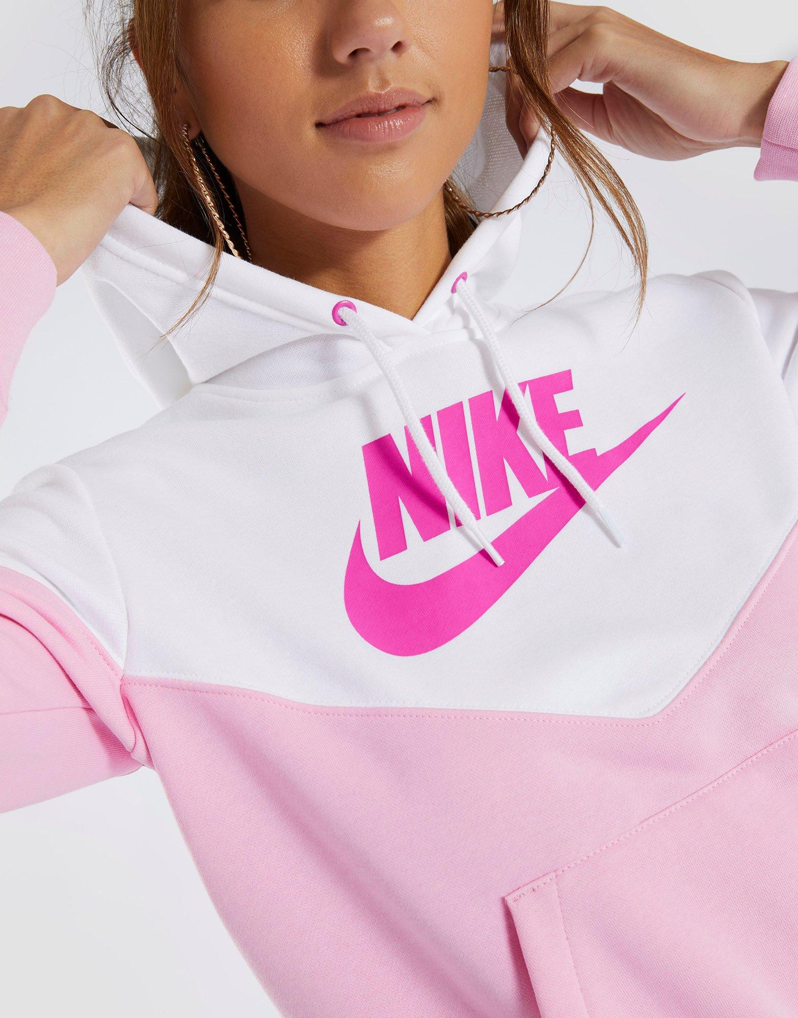 nike heritage colour block overhead hoodie