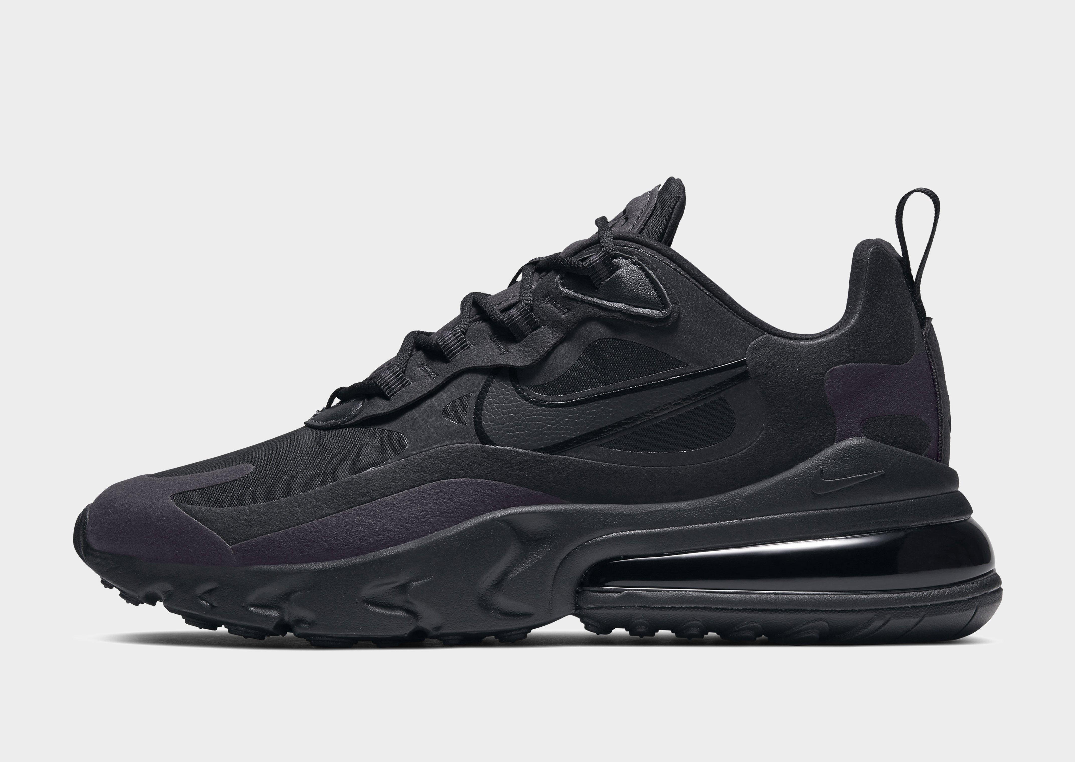 nike air max 270 react all black womens