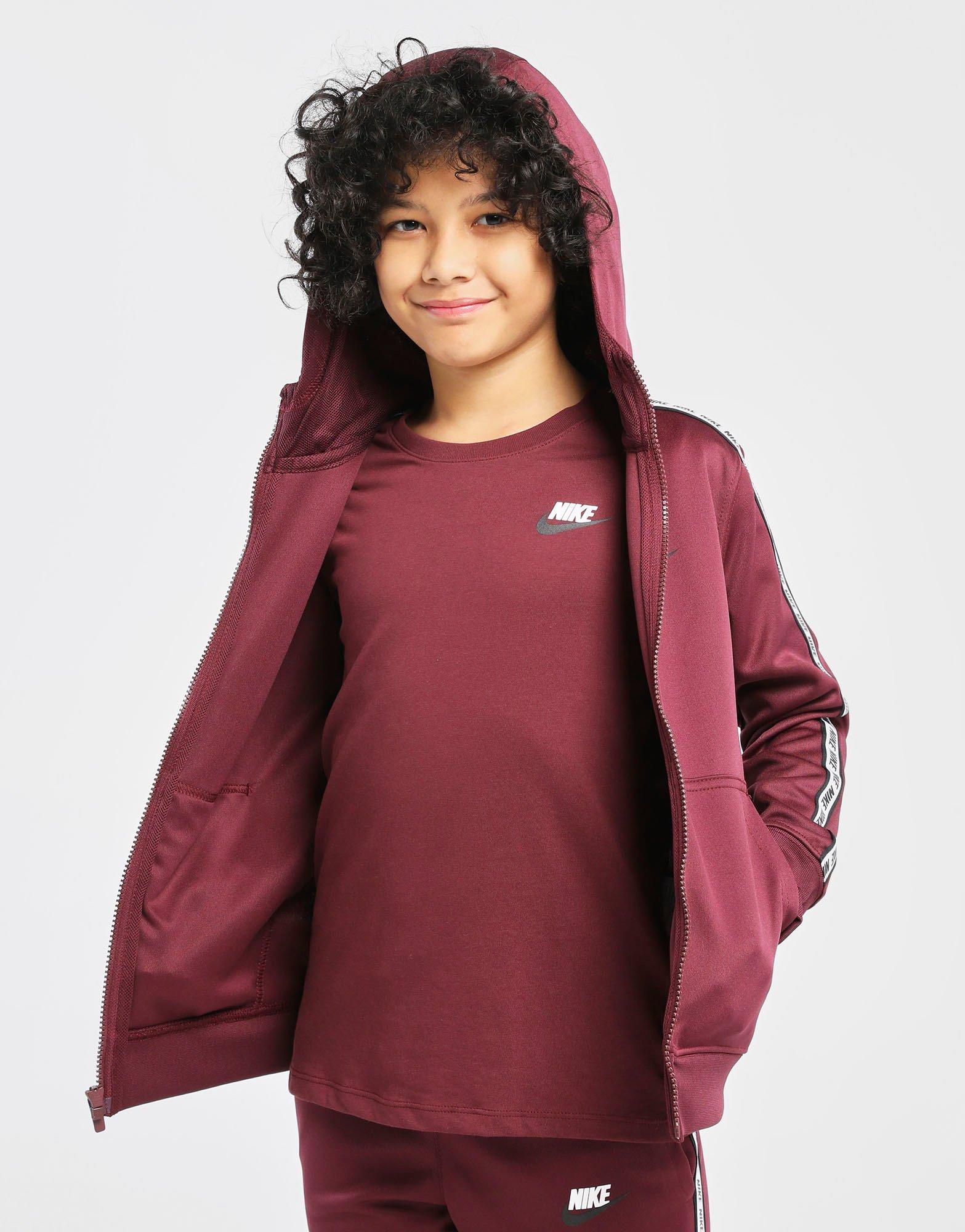 nike red hoodie junior