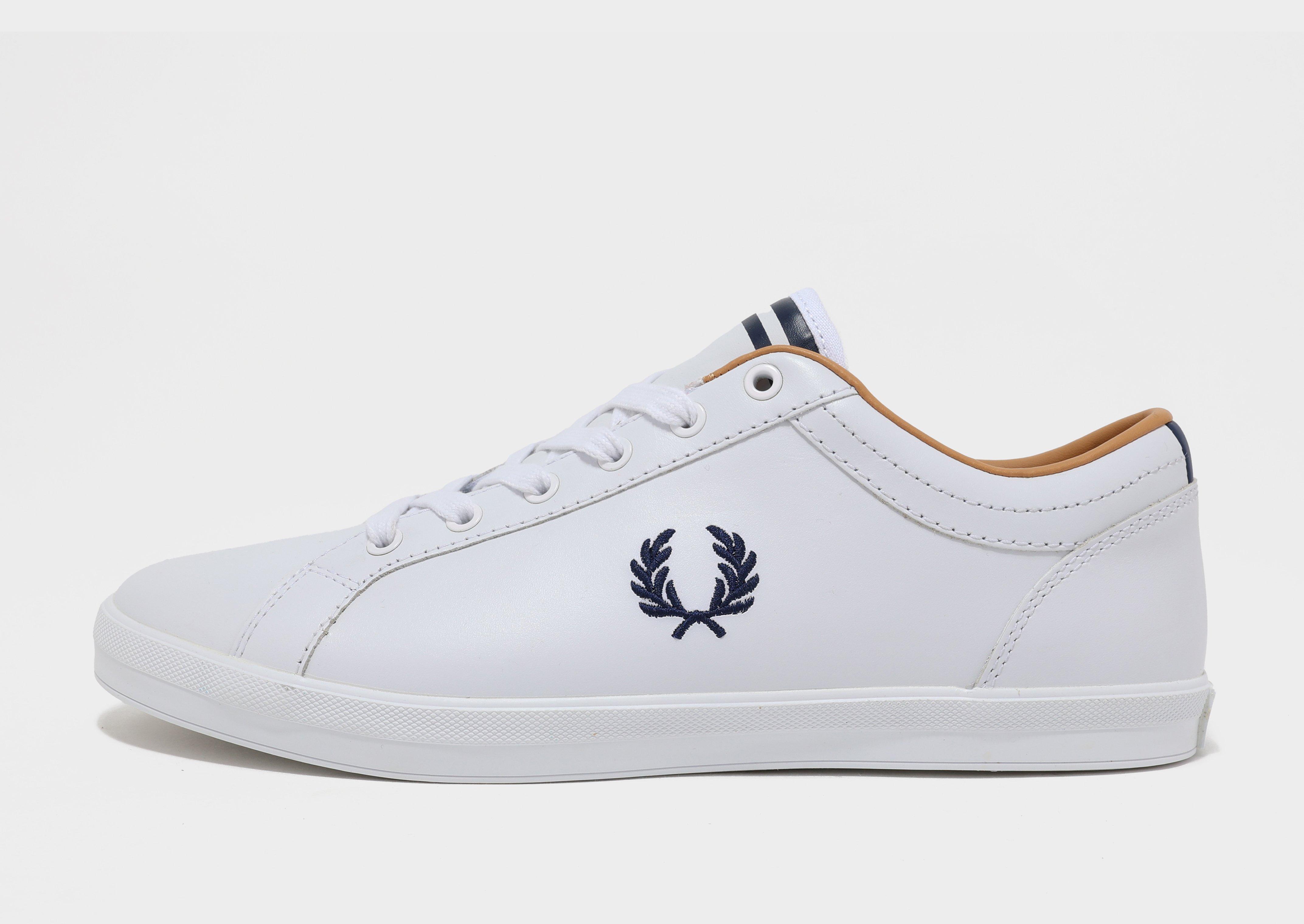 Fred perry leather on sale white