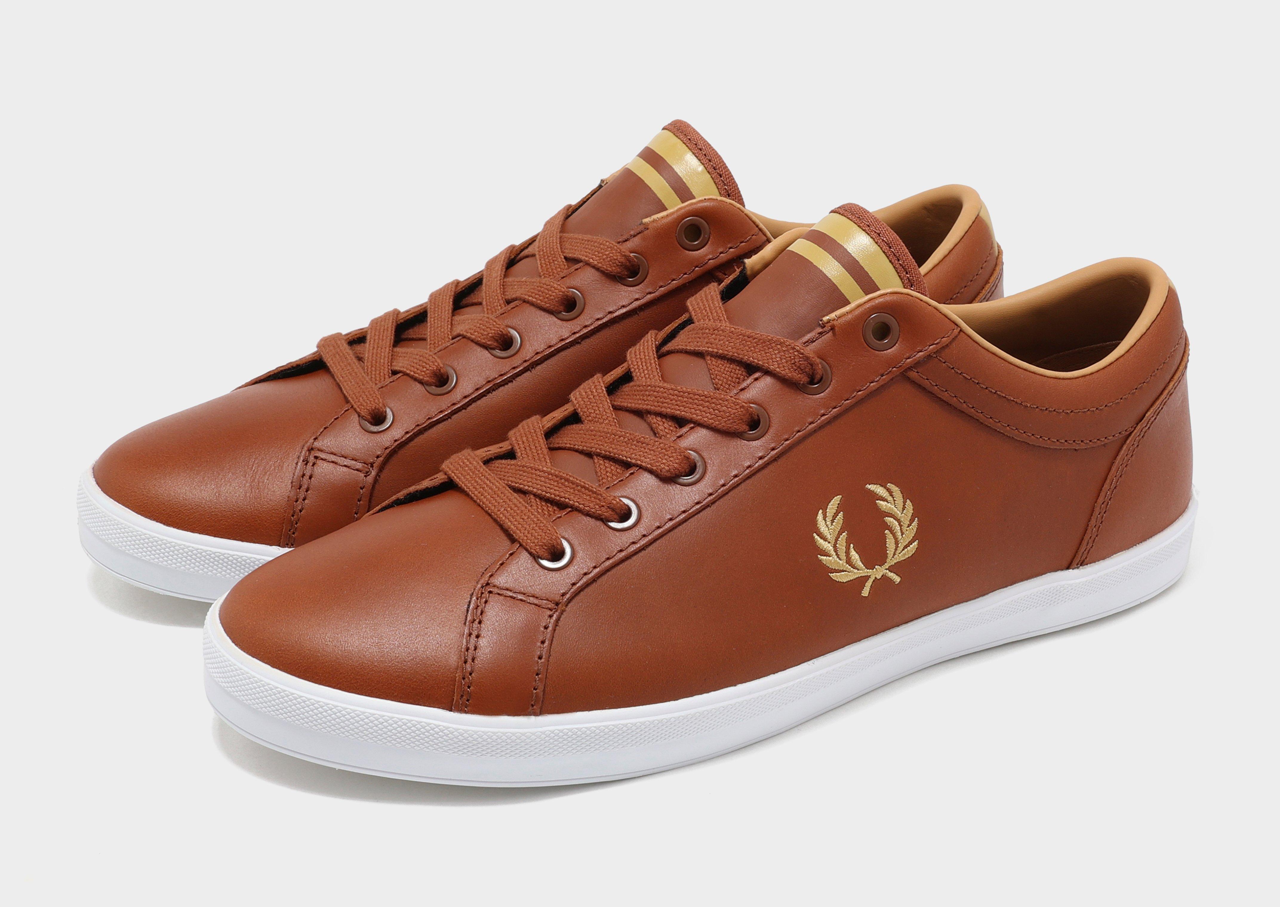 Fred perry baseline deals leather tan