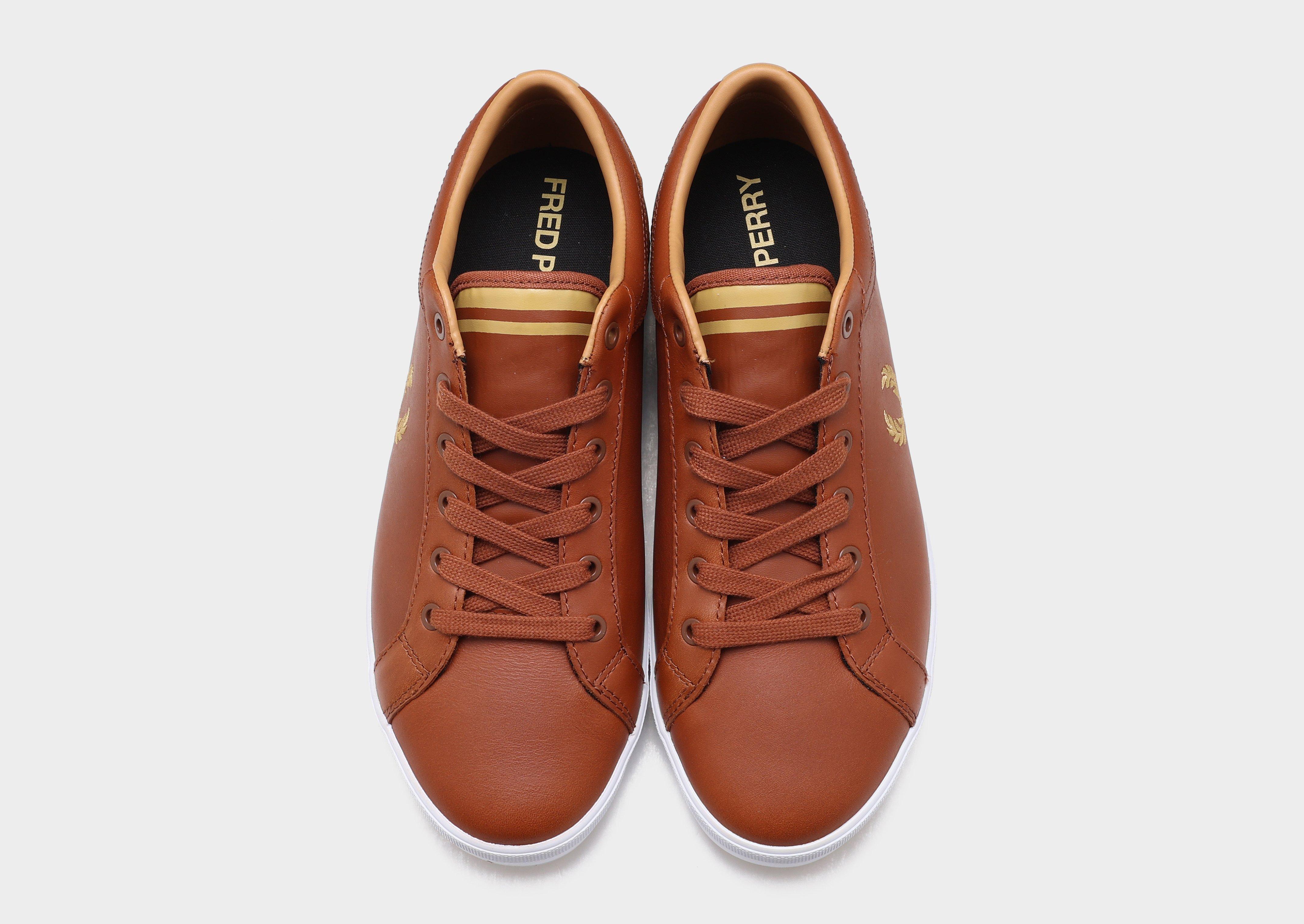 Fred perry baseline leather on sale tan