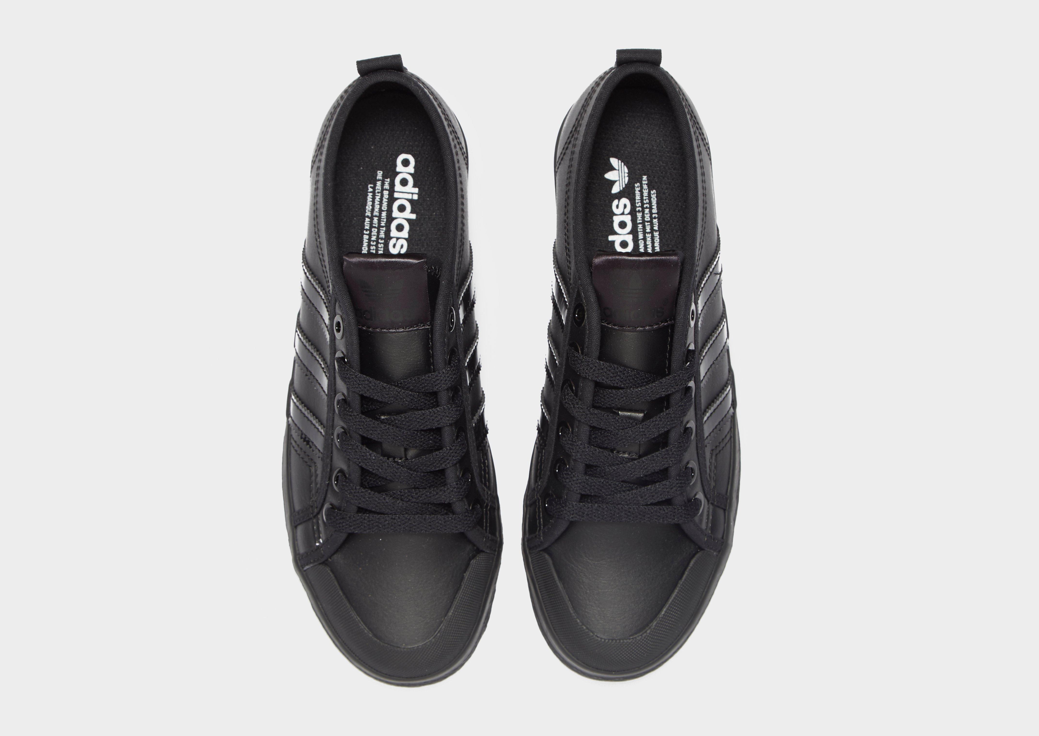 black leather adidas originals