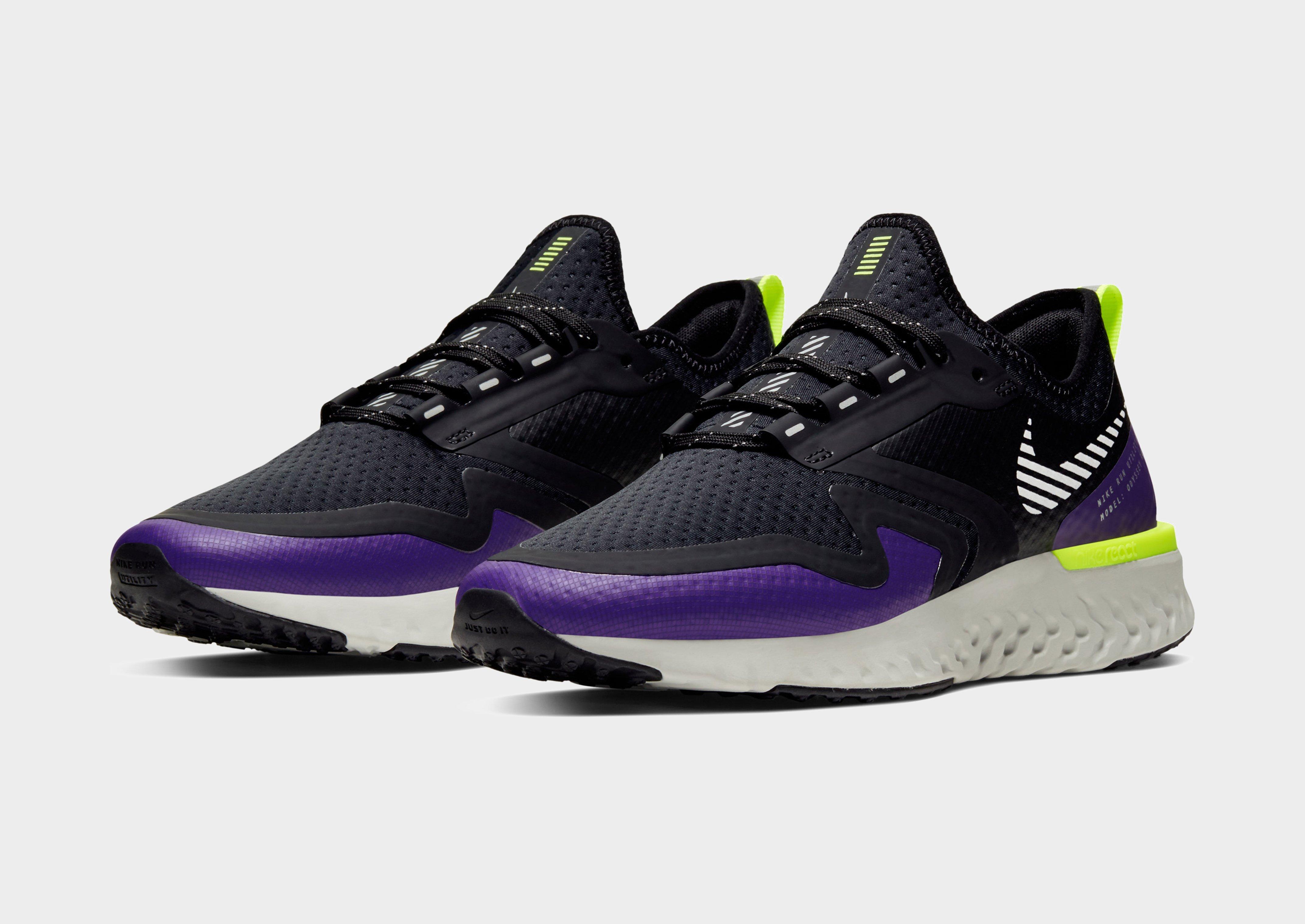 nike odyssey react shield triple black