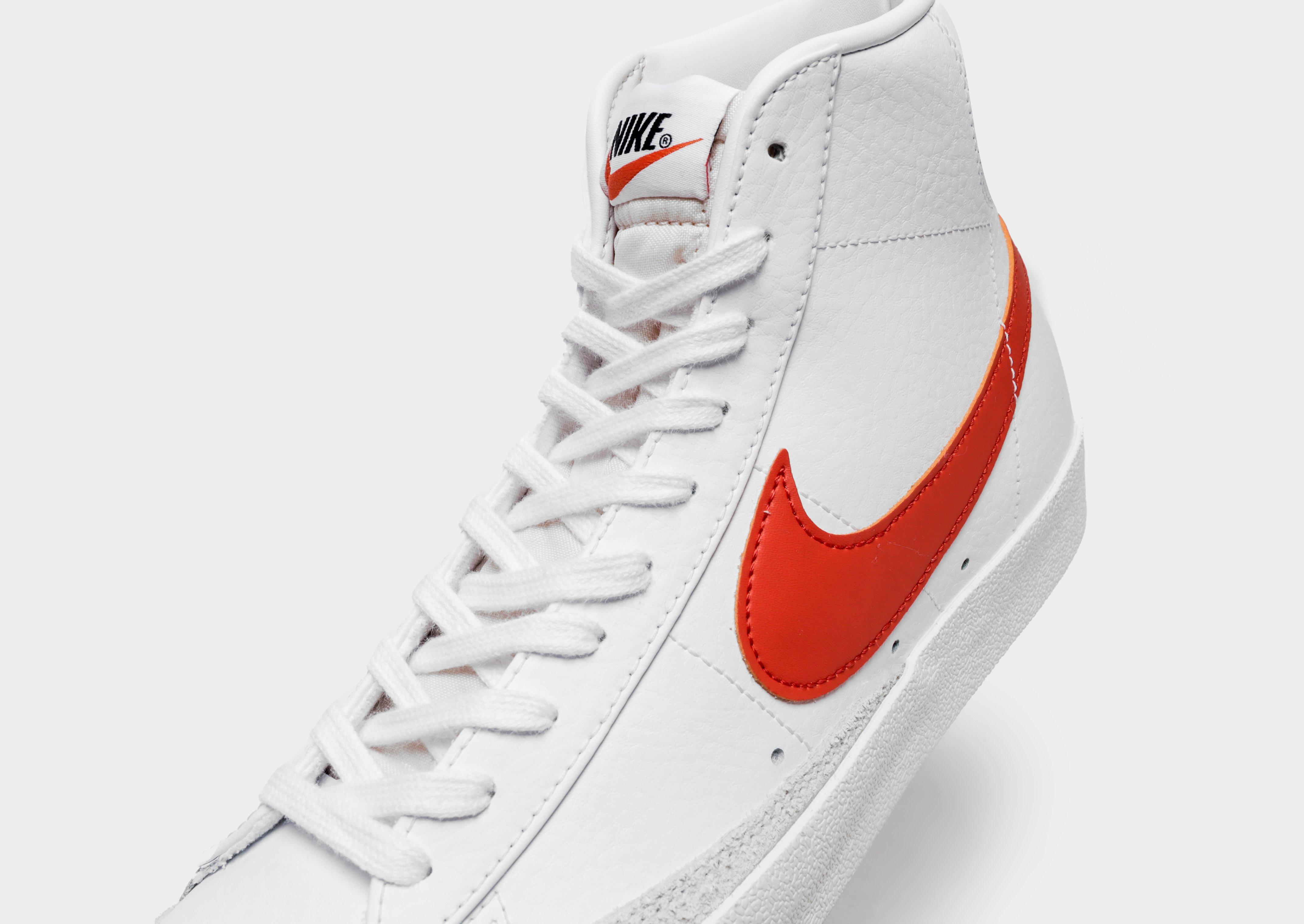 nike blazer mid red high top trainers