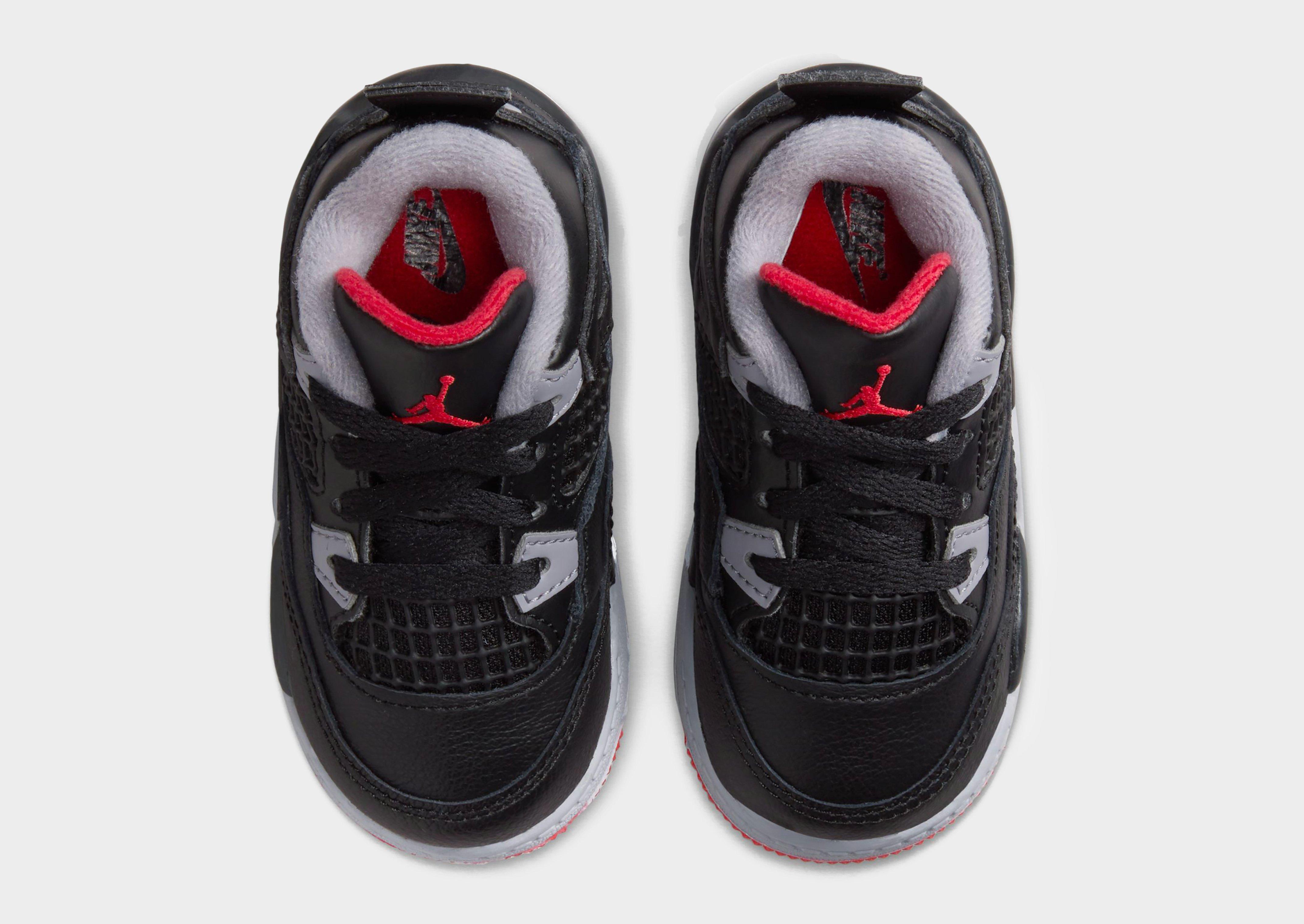 Red and black hot sale infant jordans