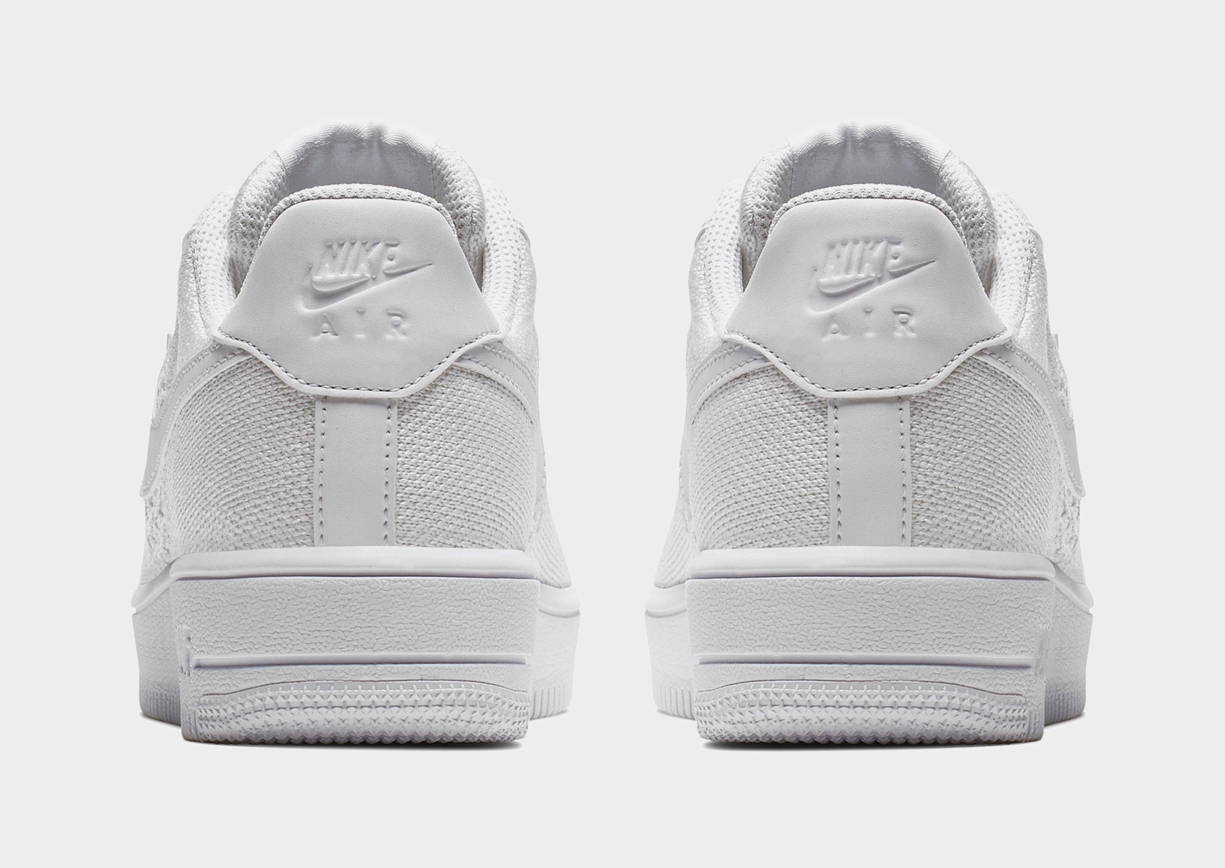 air force 1 flyknit white junior