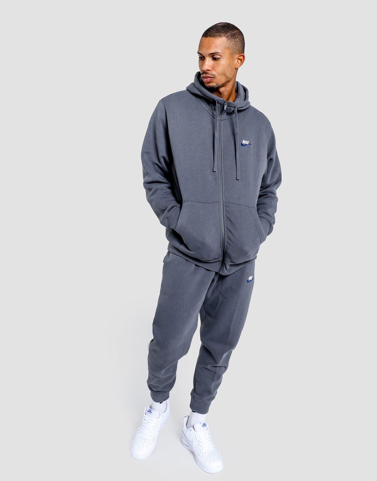 nike club track pants grey