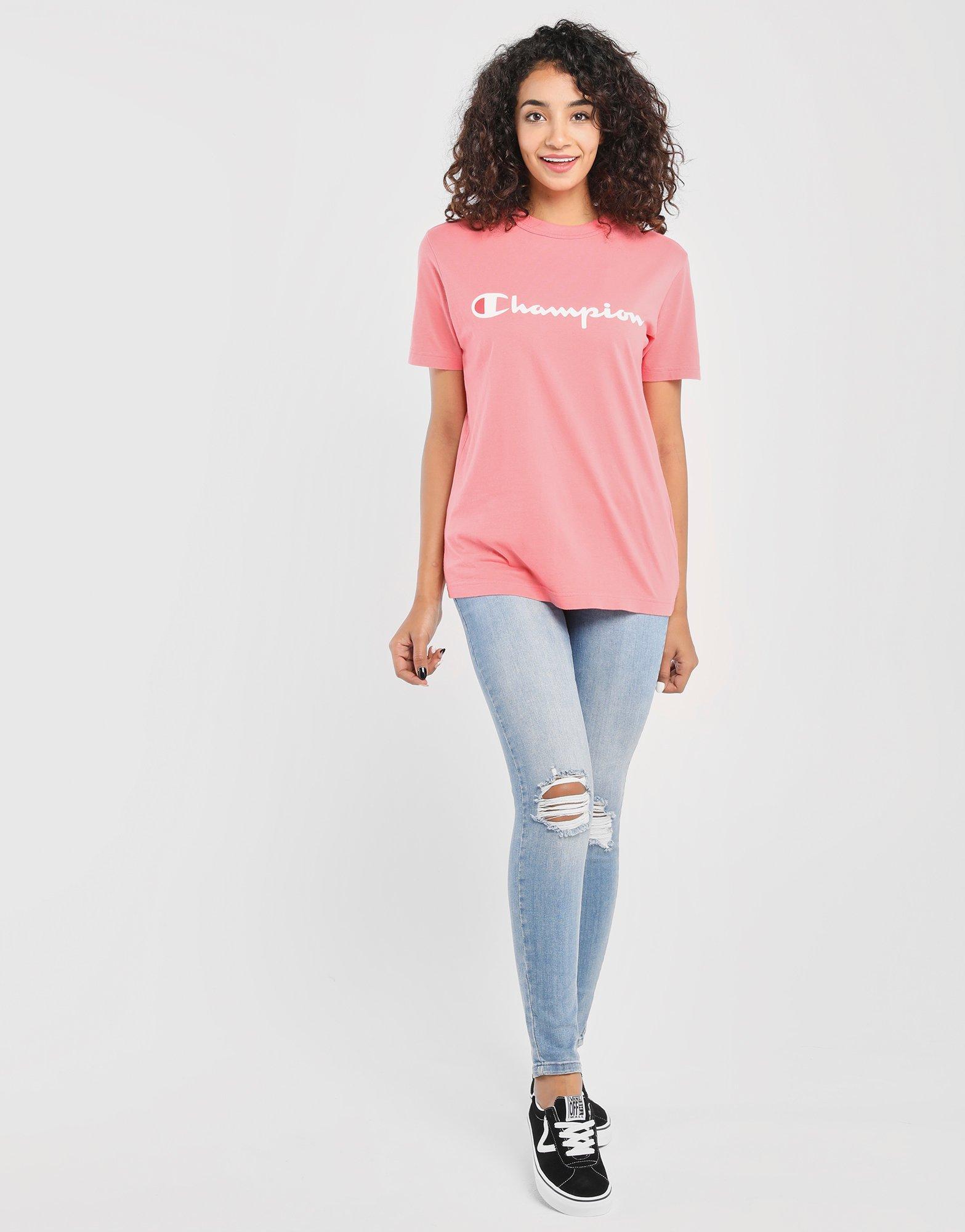 champion pink tshirt