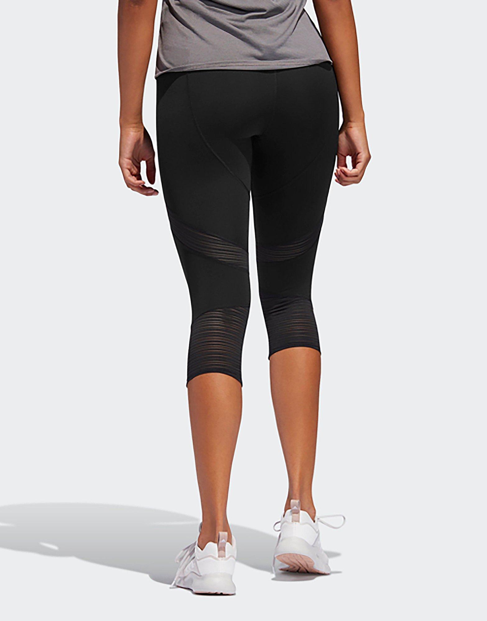 three quarter length gym leggings