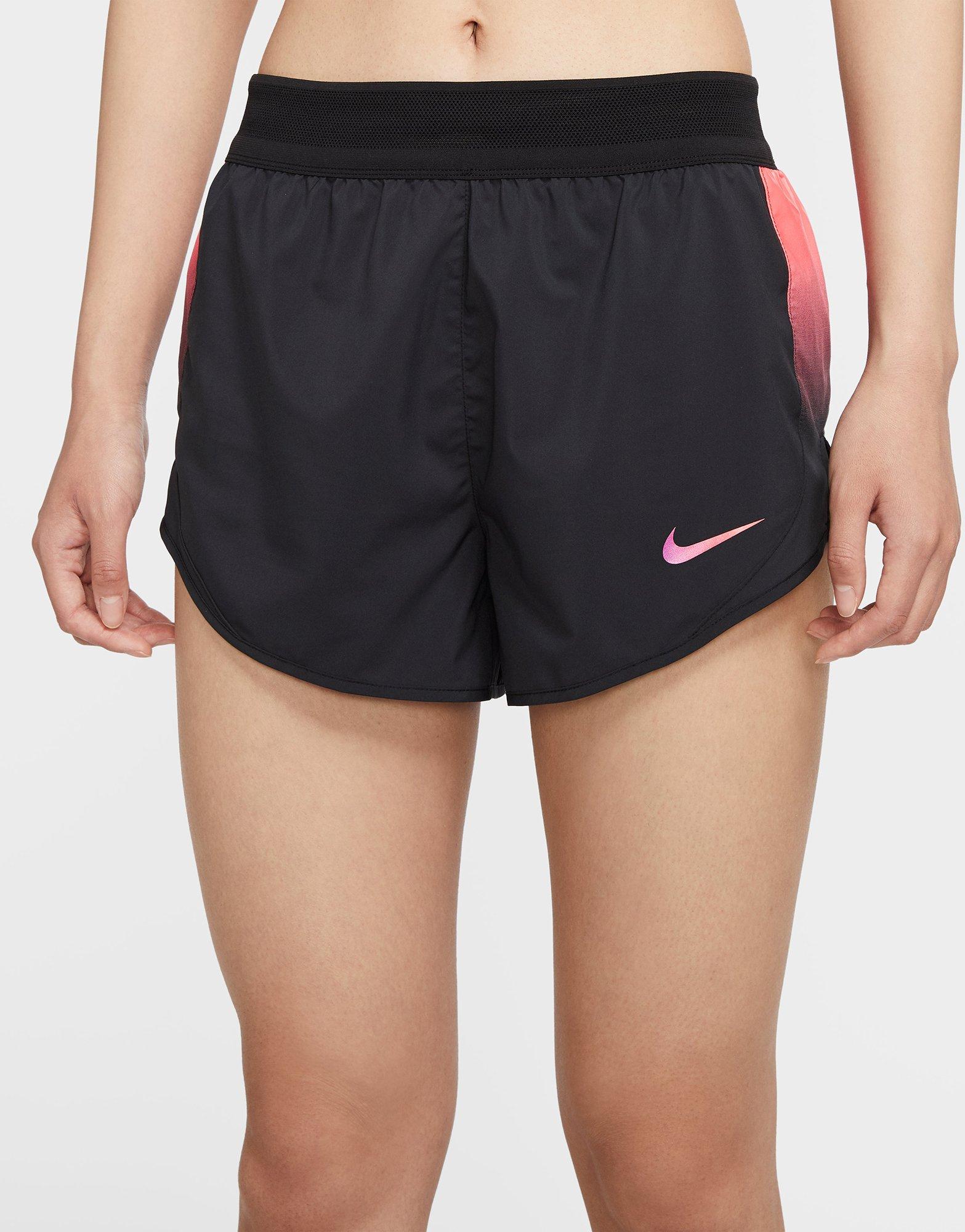 nike womens running shorts black