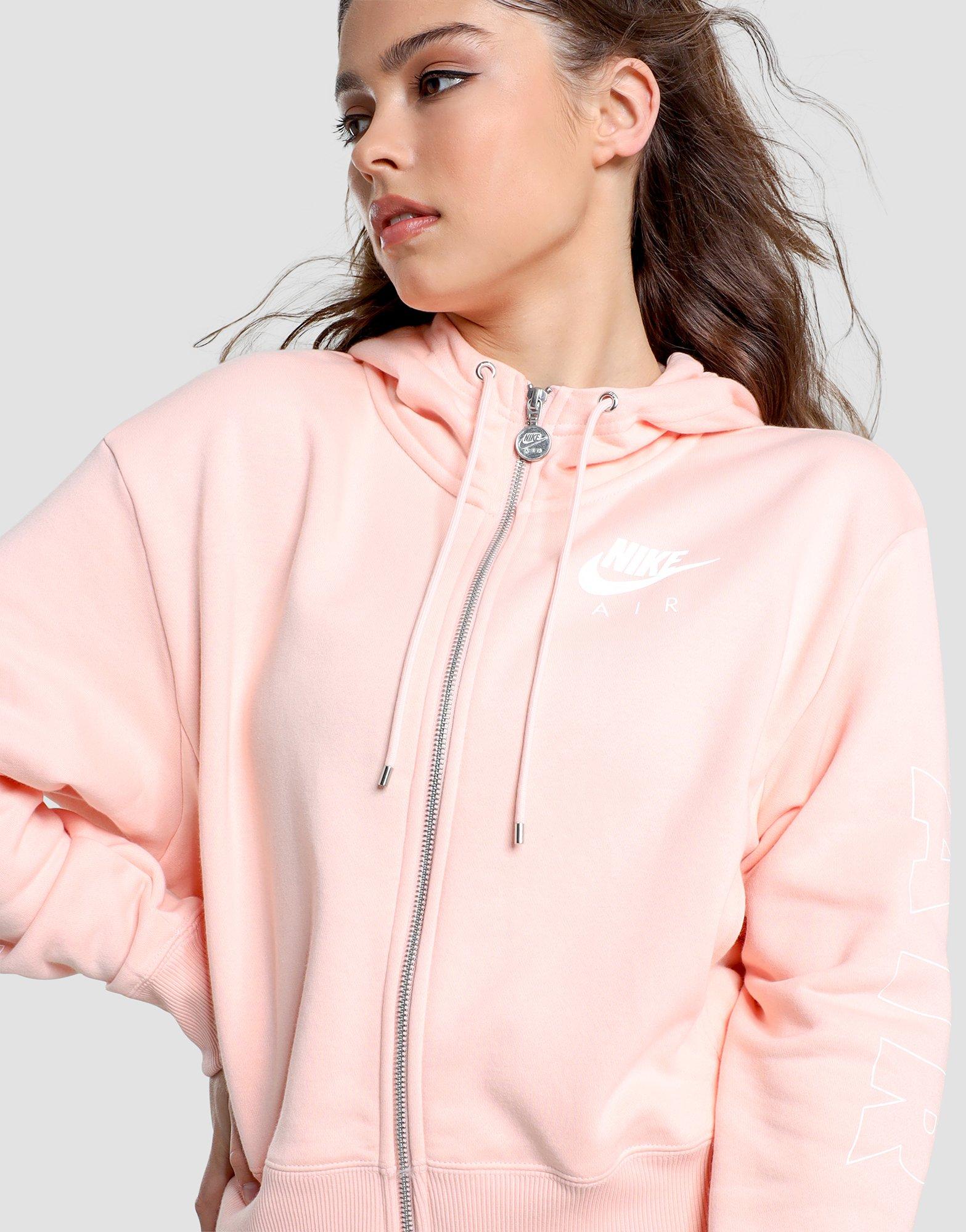 nike pink zip hoodie