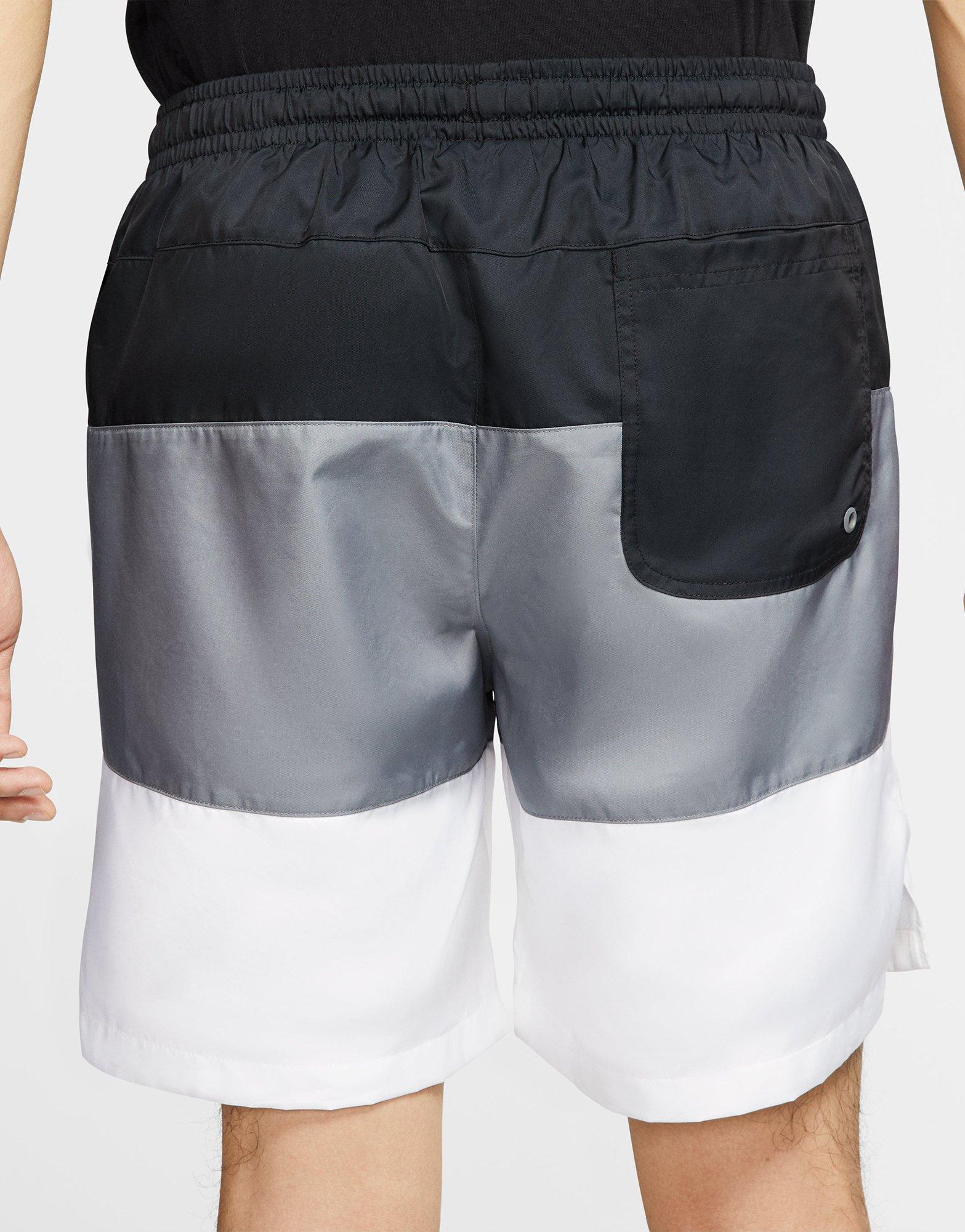 nike colour block woven shorts in pink