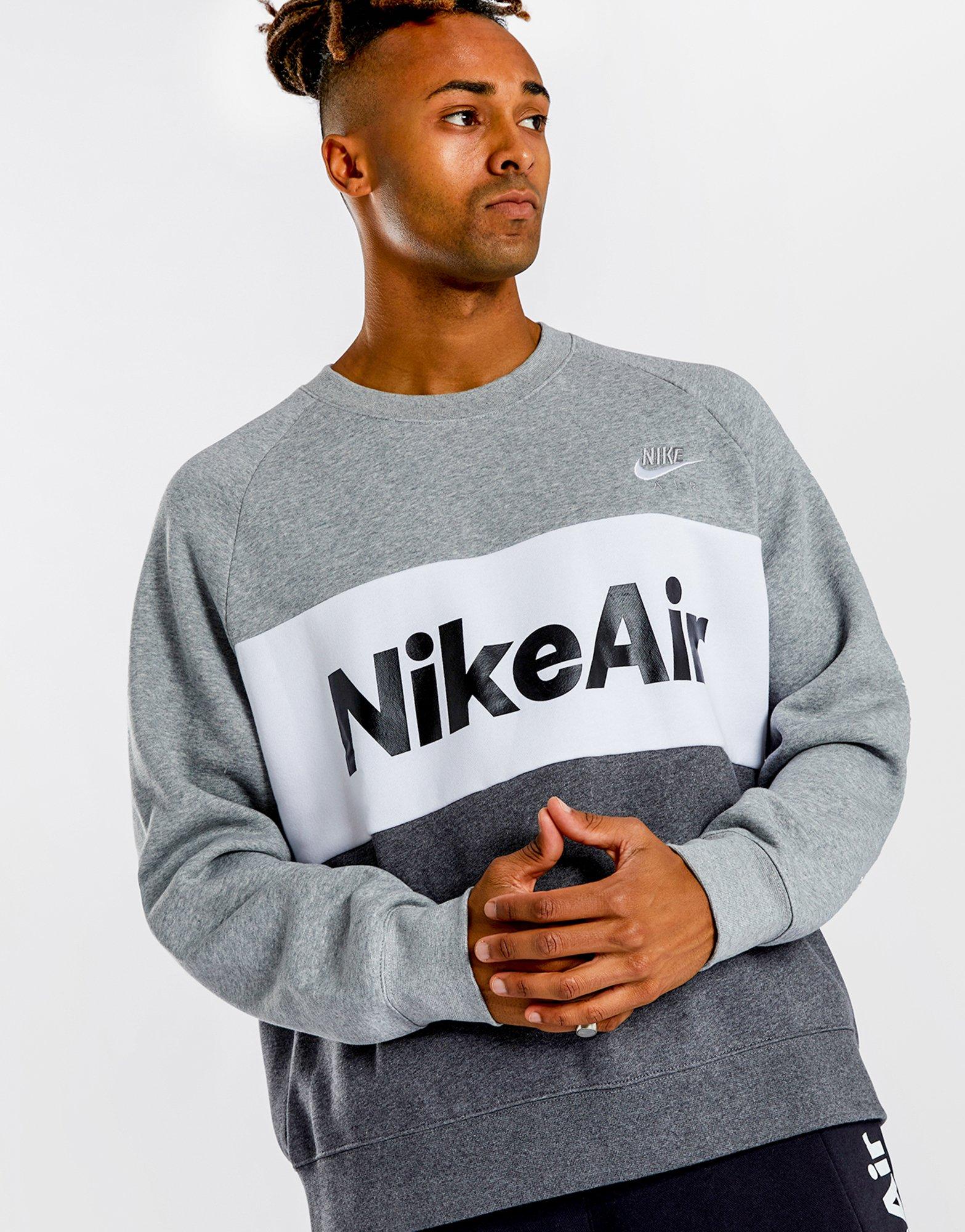 nike air crew sweatshirt grey