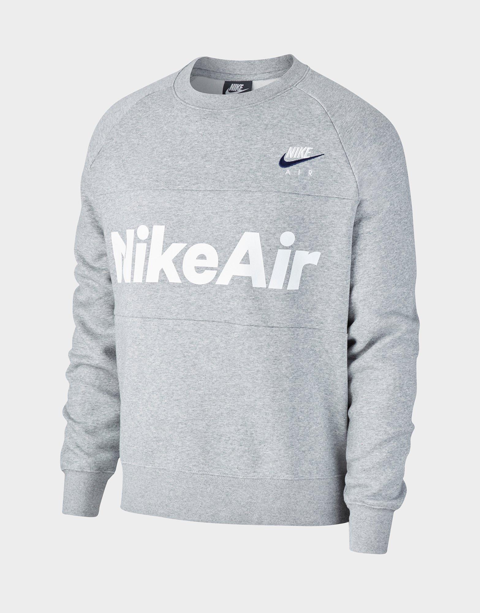 grey nike crew sweatshirt