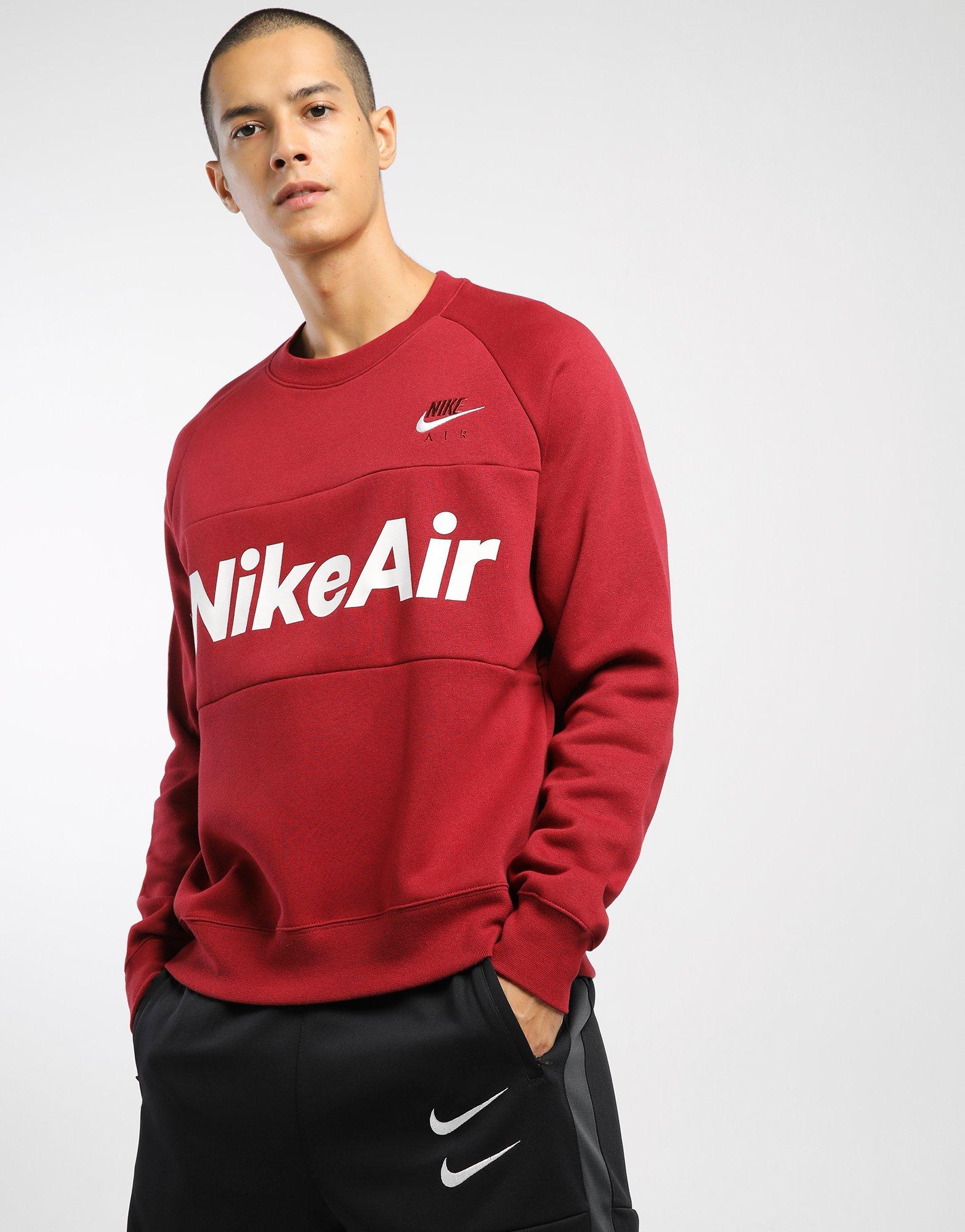 nike air crew sweatshirt red