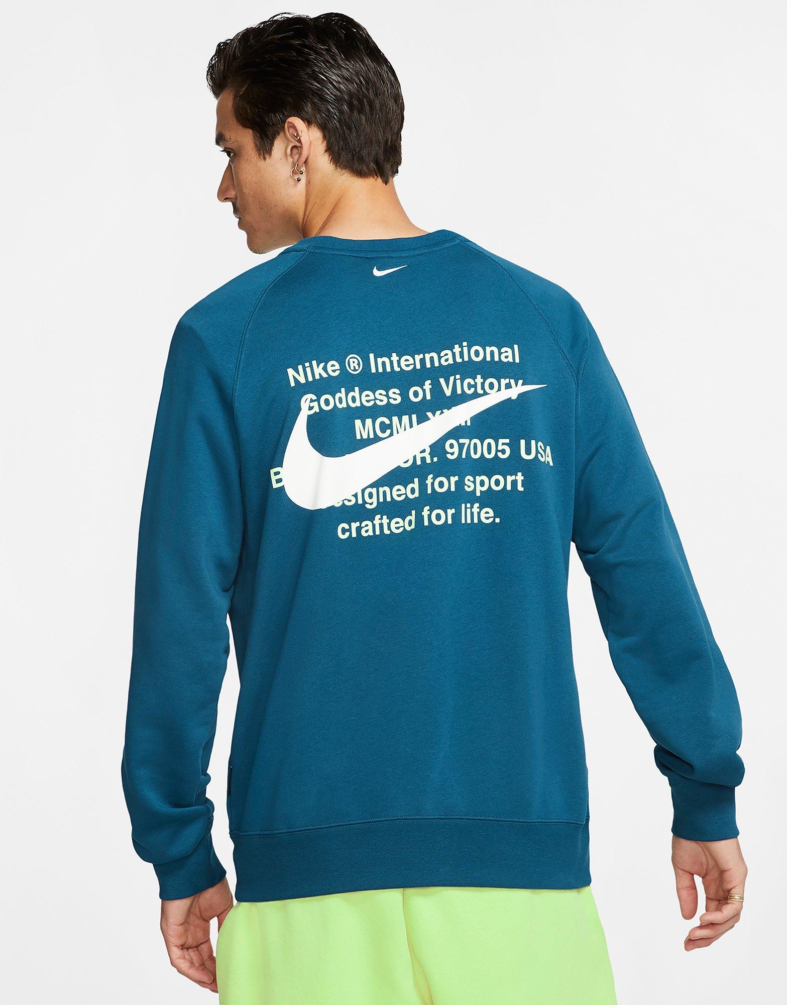 nike men's sportswear double swoosh french terry crewneck