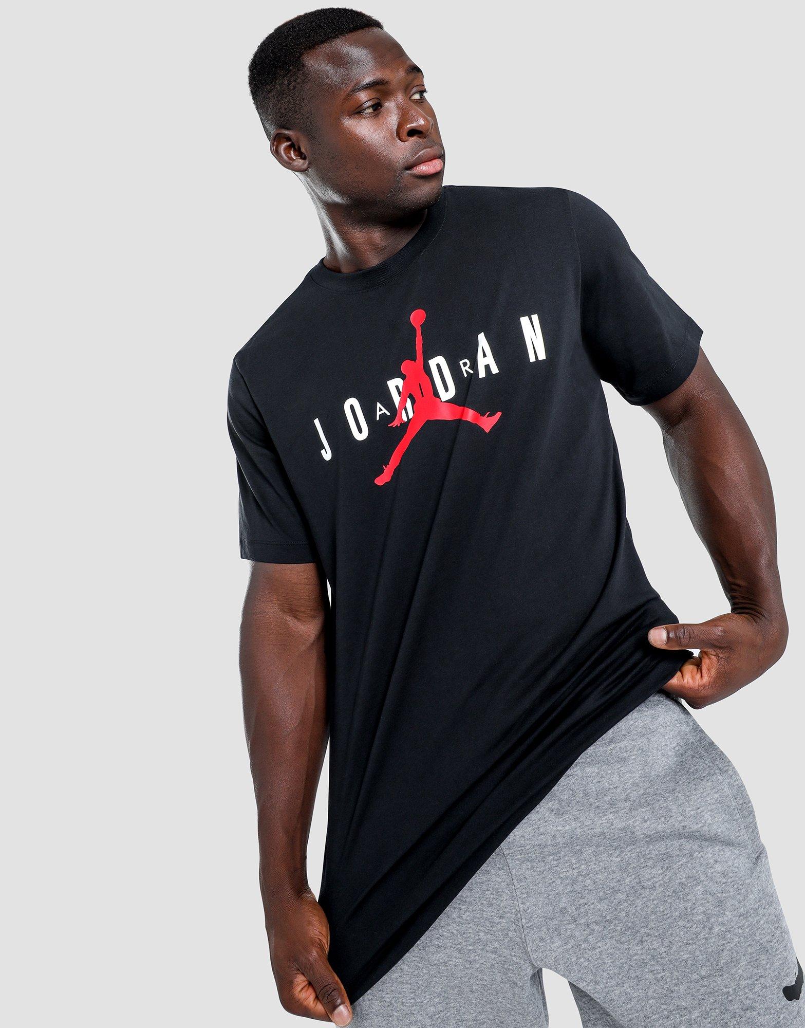 Black Jordan Air Wordmark T-Shirt | JD 