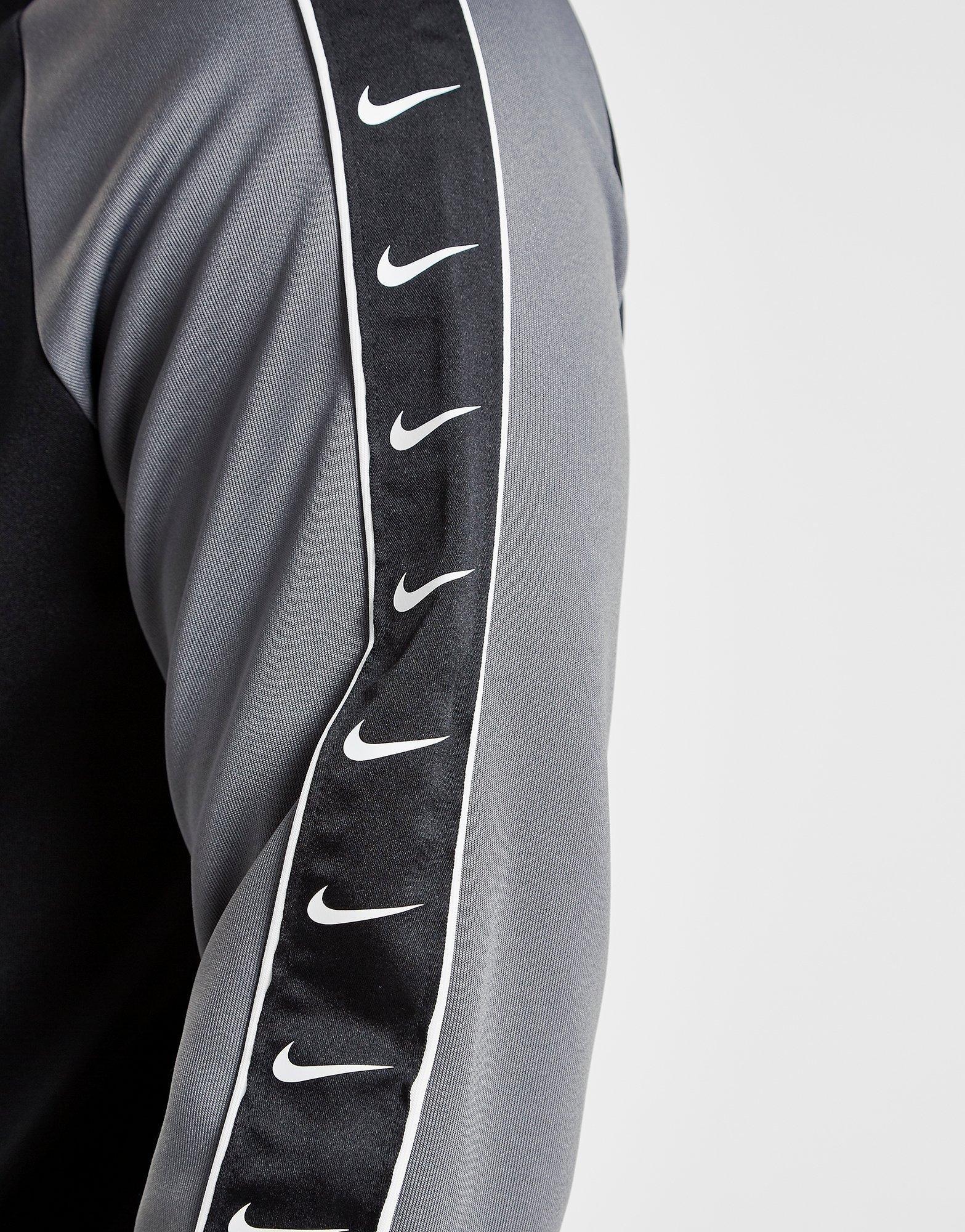 nike taped hoodie black