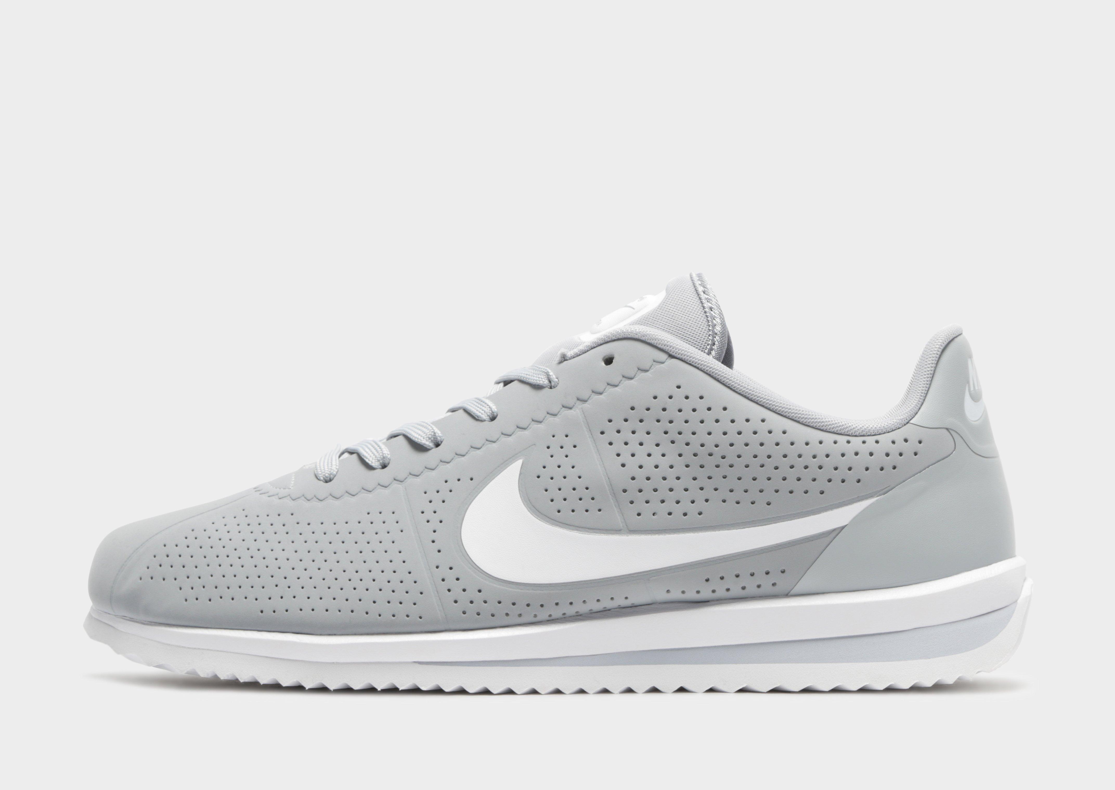 nike cortez white and grey