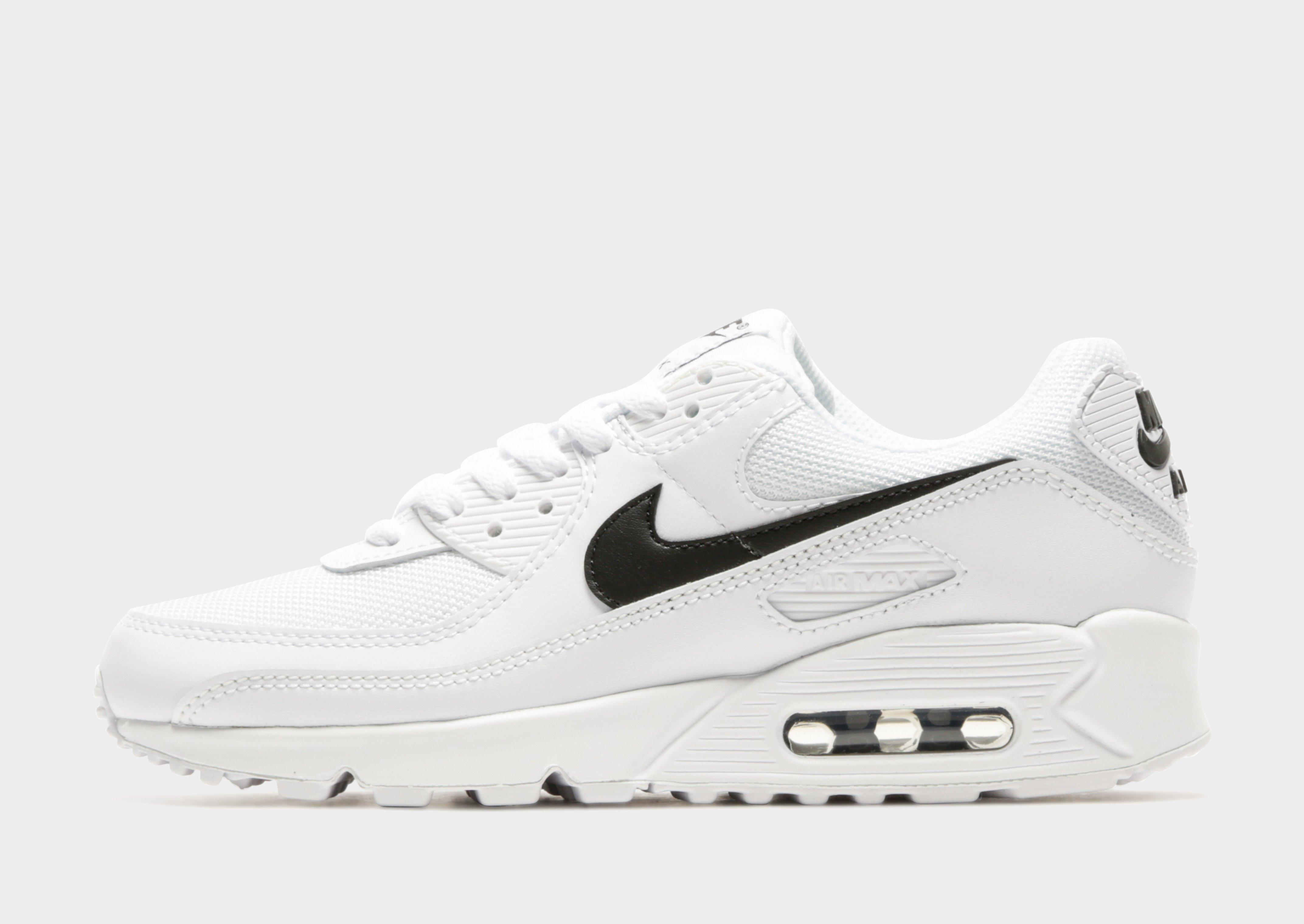 nike air max 90 womens black white