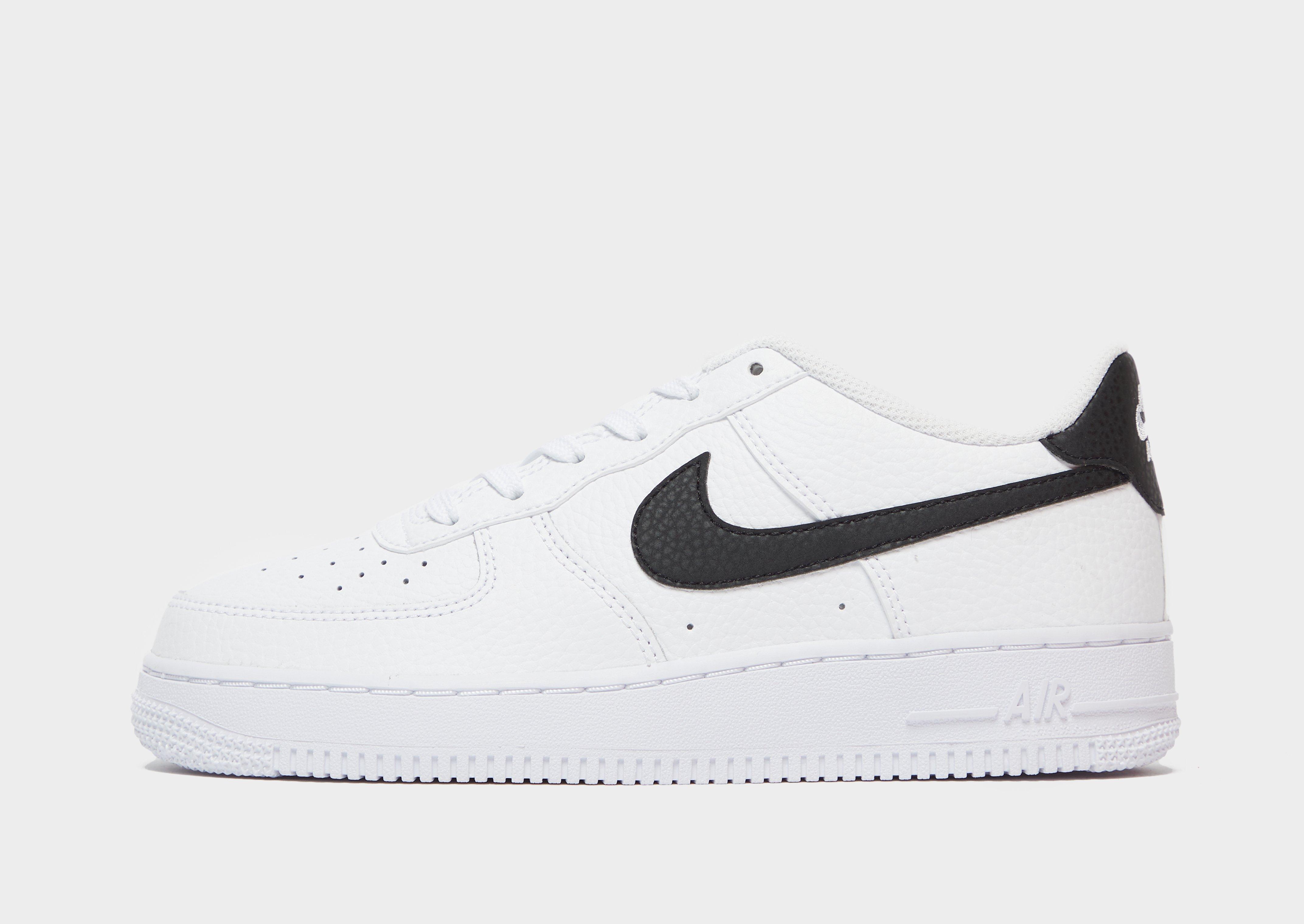 black and white nike air force 1 junior