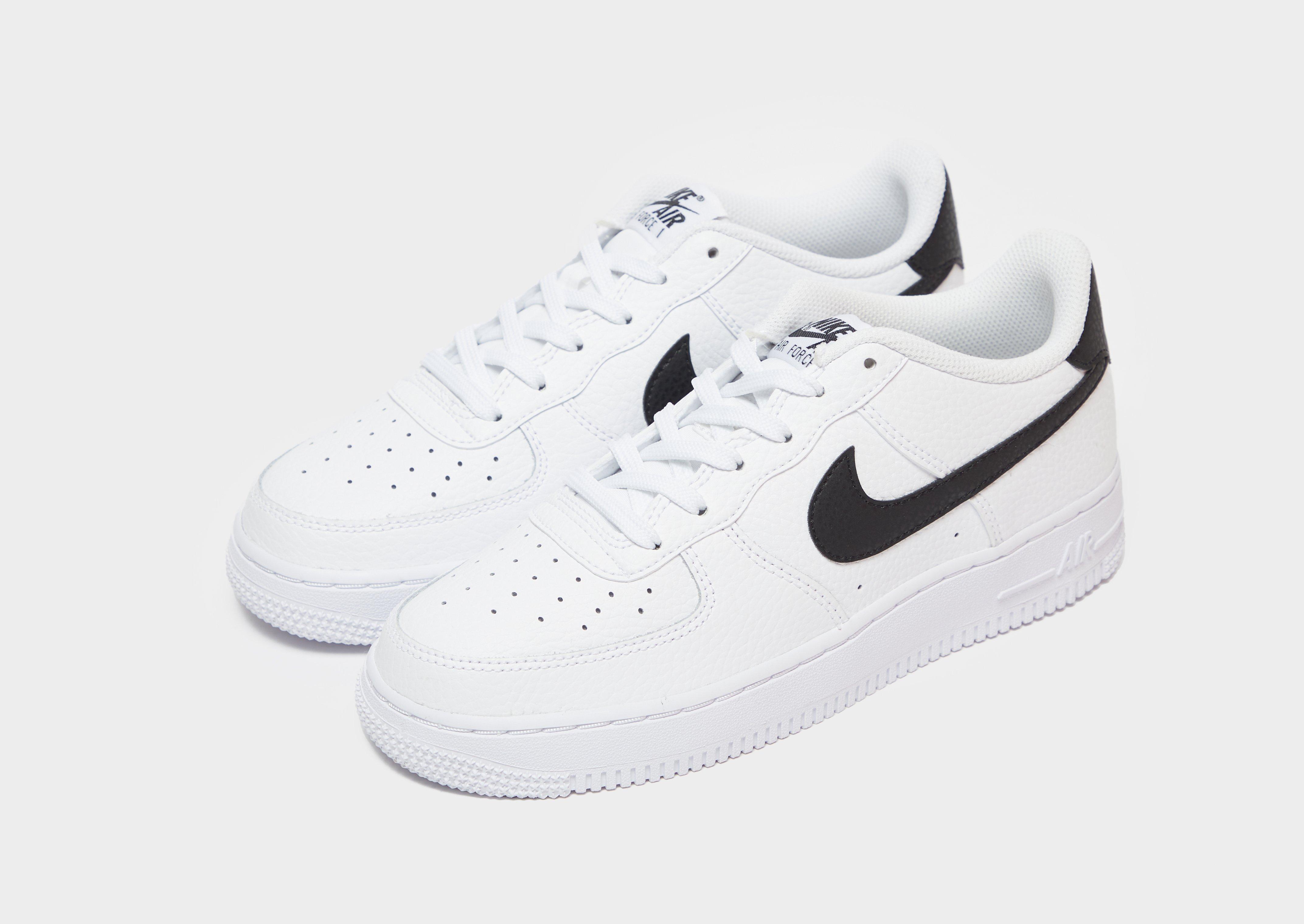 Nike air force 1 sales black and white junior