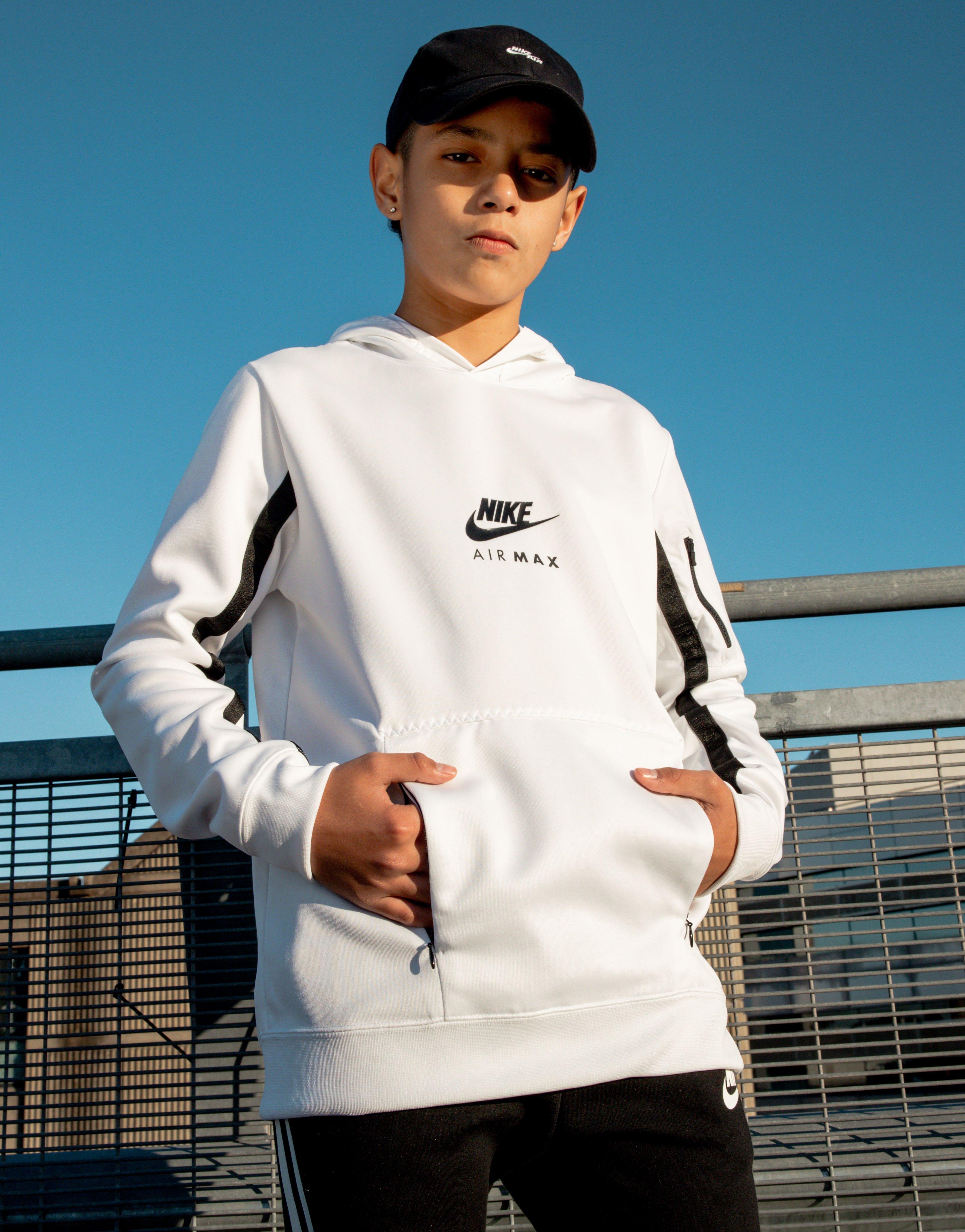 white air max hoodie