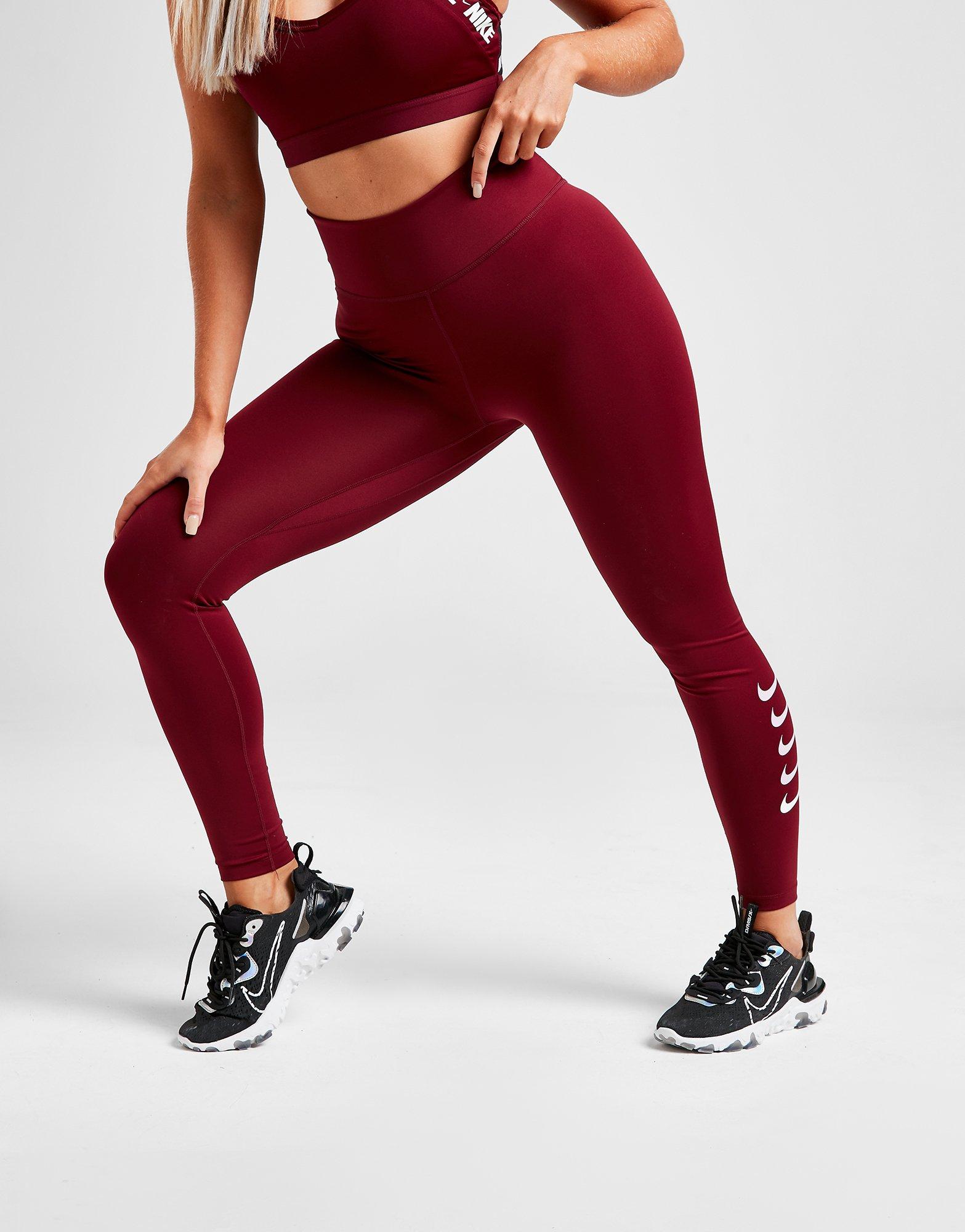 Red NIKE Running Swoosh Repeat Tights 