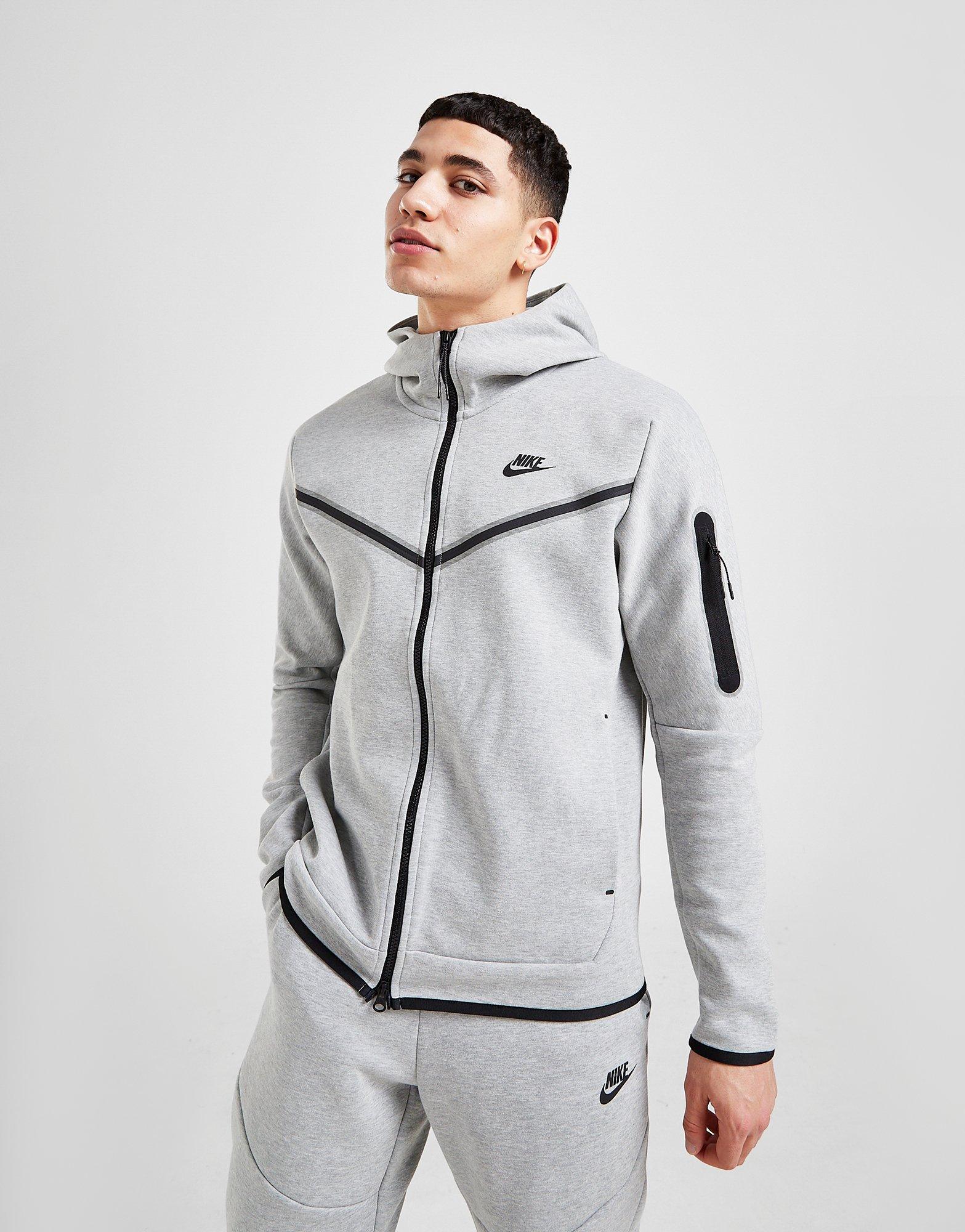 Grey Nike Tech Hoodie - Sports
