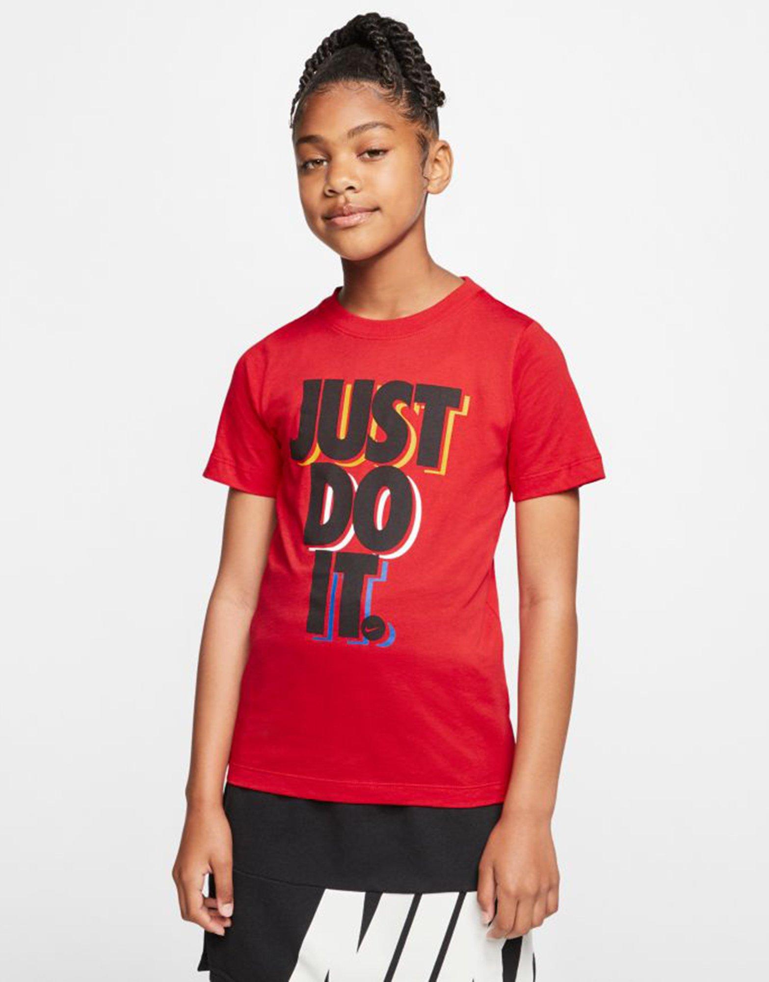 red nike just do it shirt