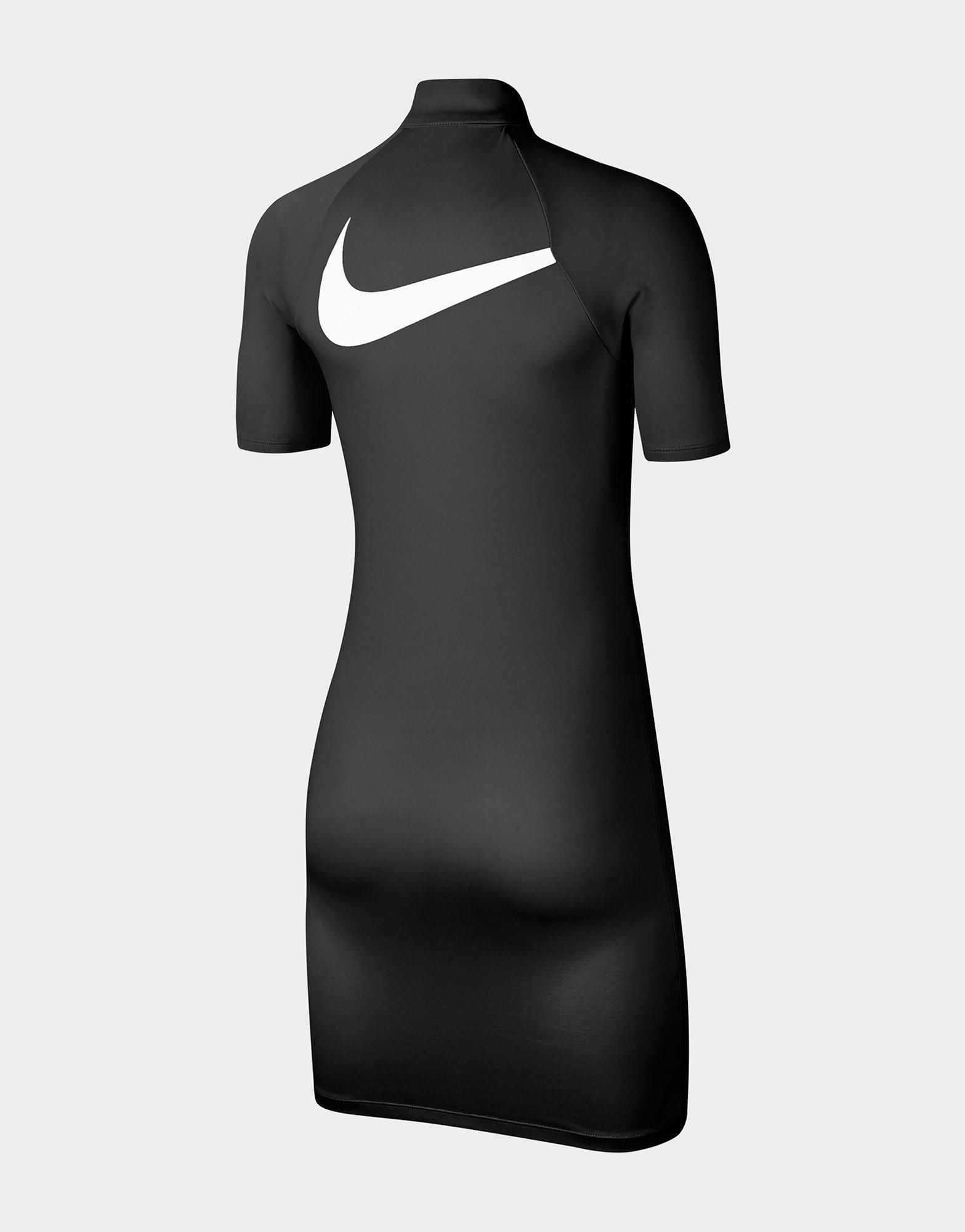 nike swoosh dress black