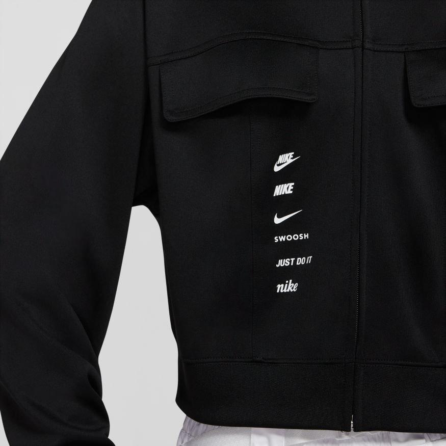 nike swoosh jacket black